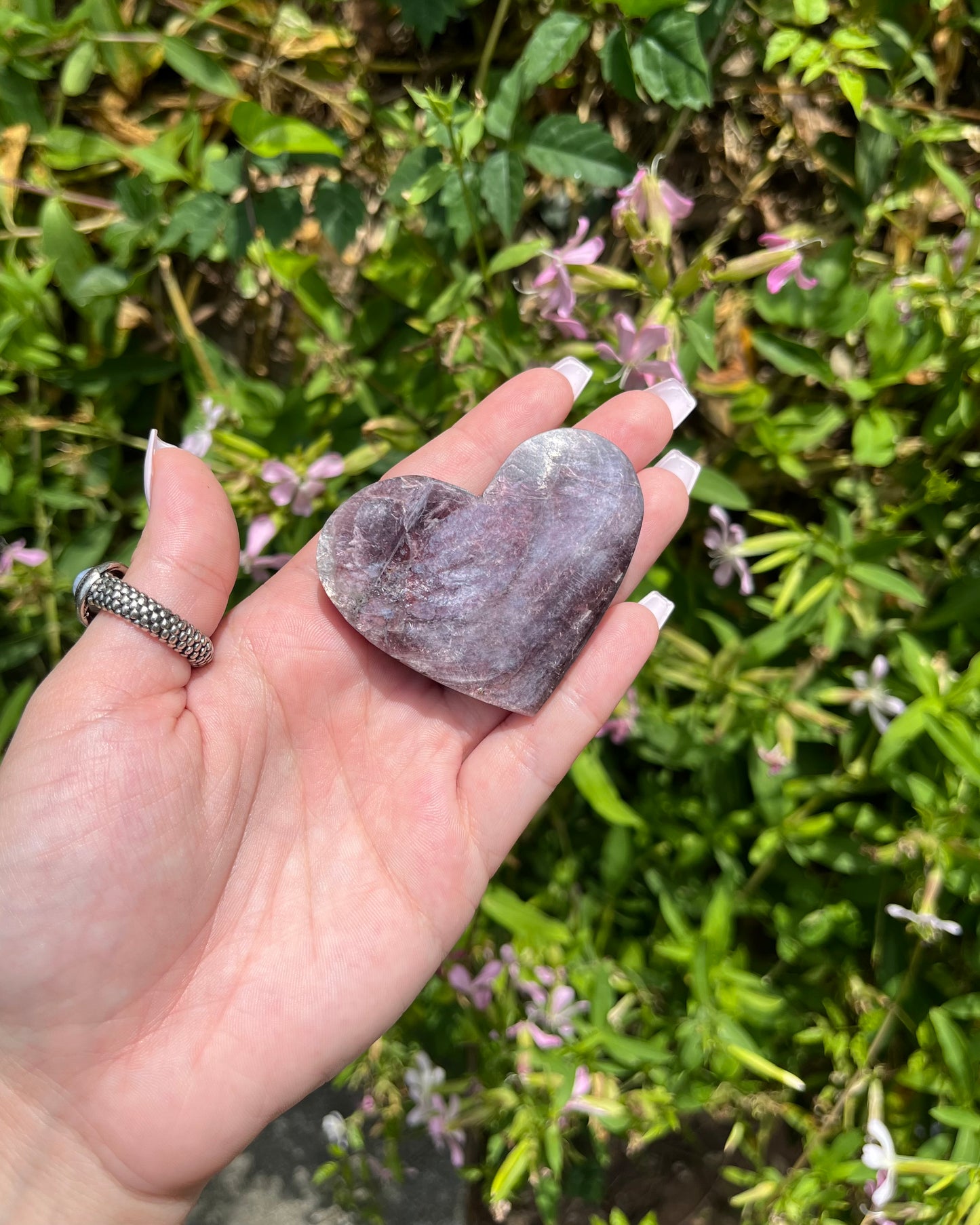 Lepidolite Hearts