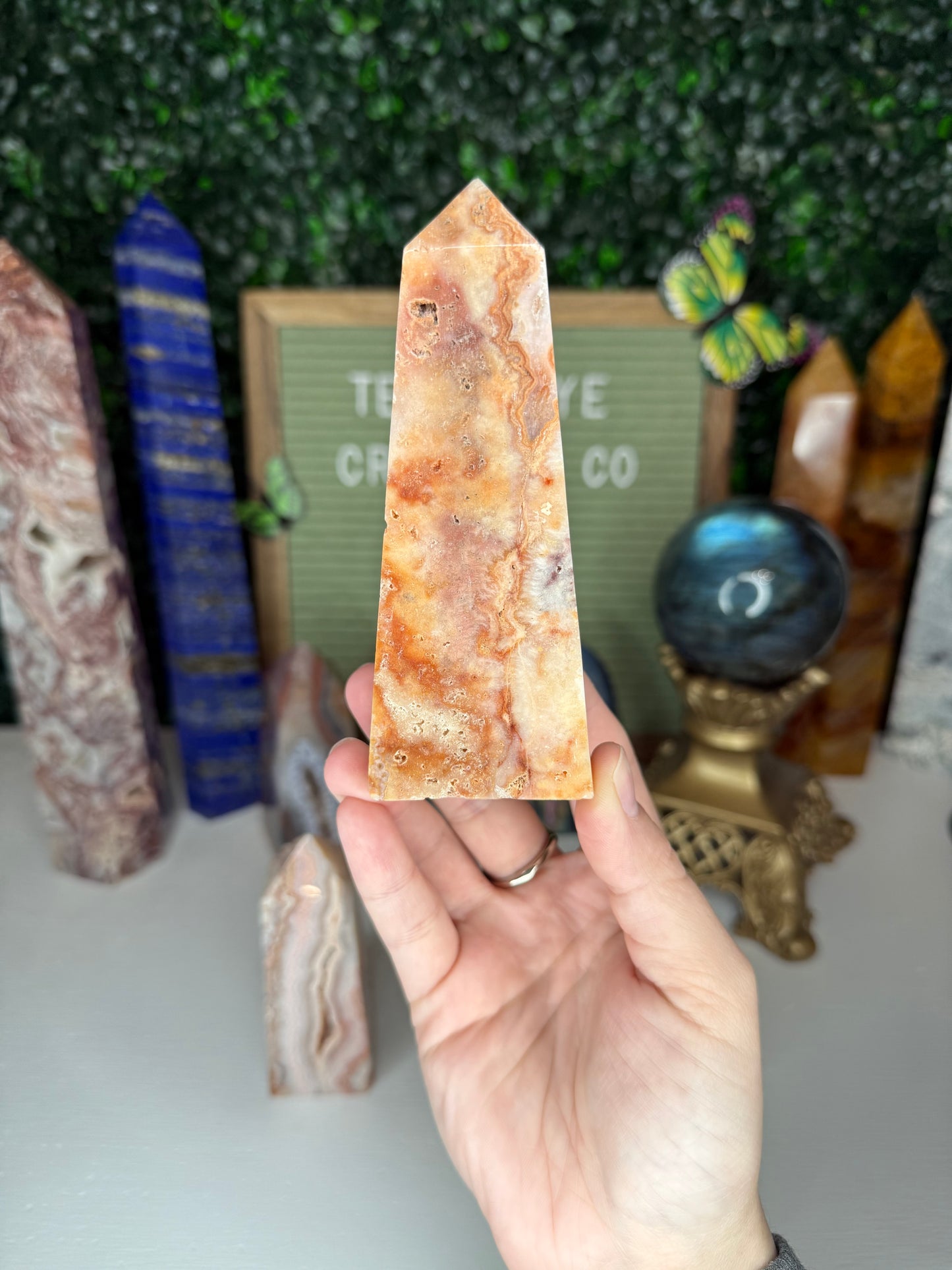 Pink Crazy Lace Agate Towers