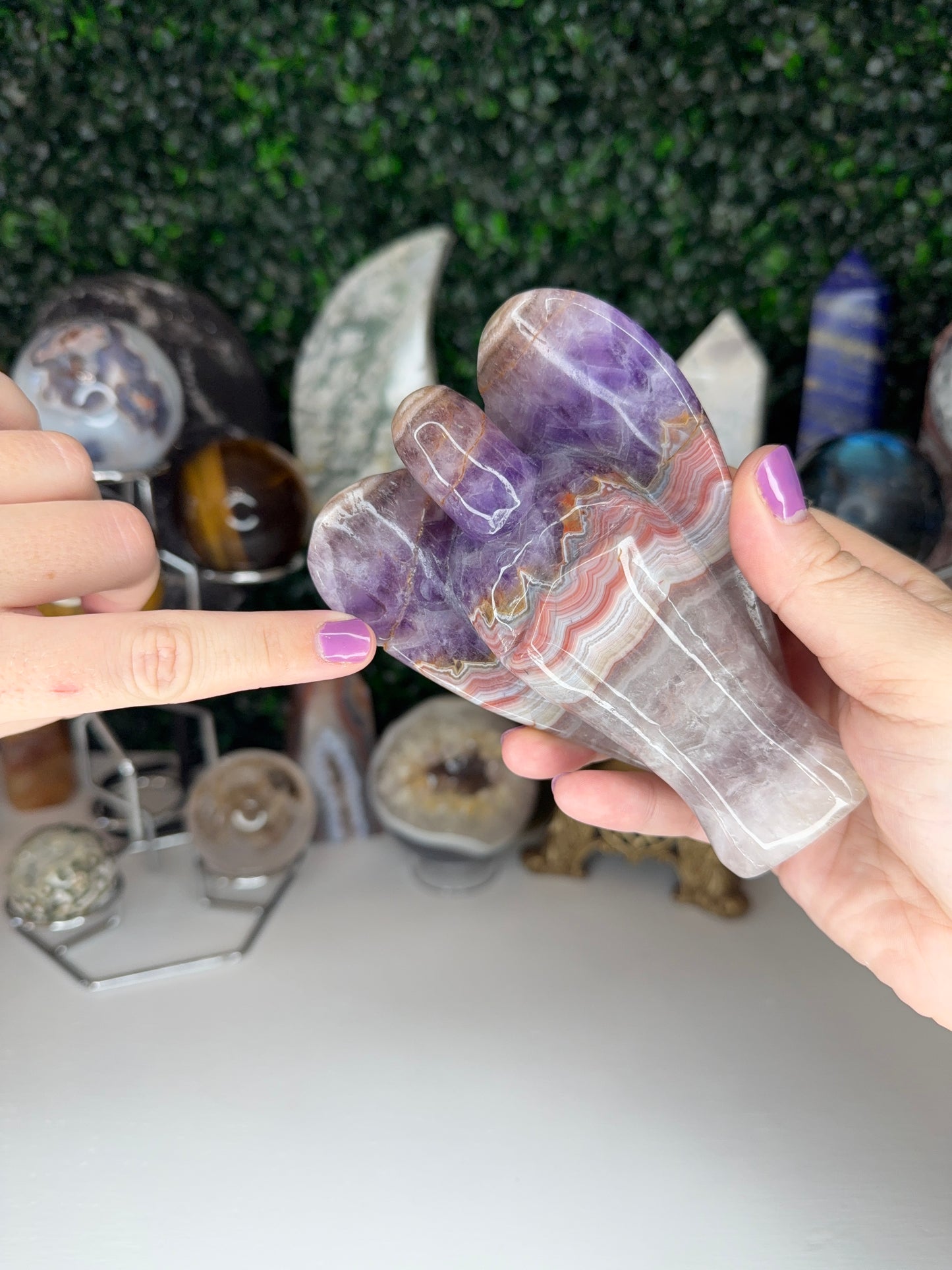 Amethyst Crazy Lace Agate Angel