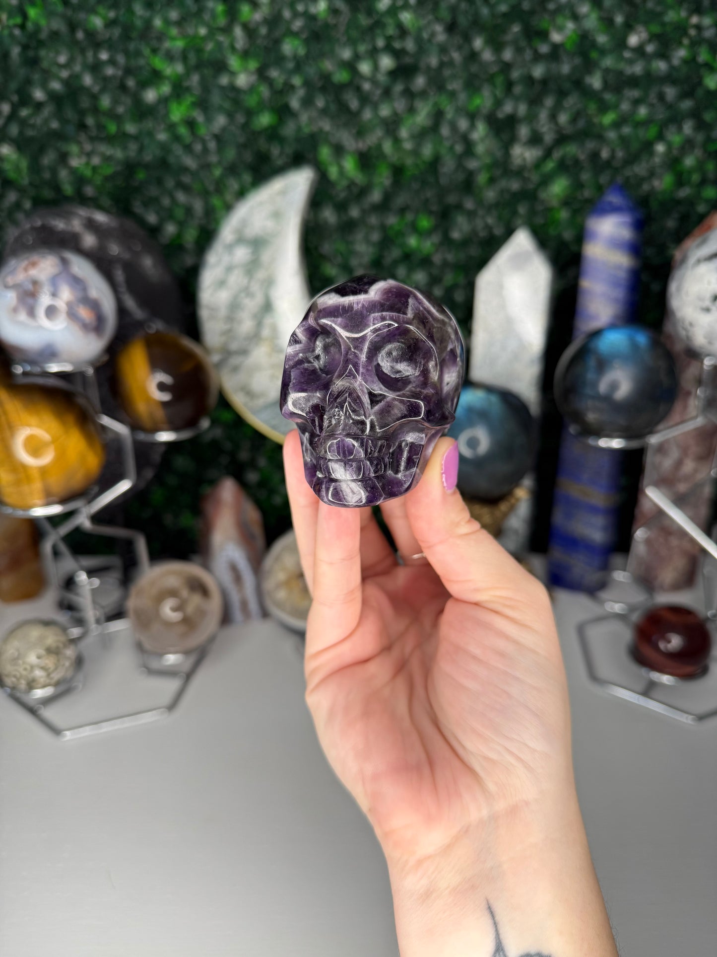 Imperfect Amethyst Skull