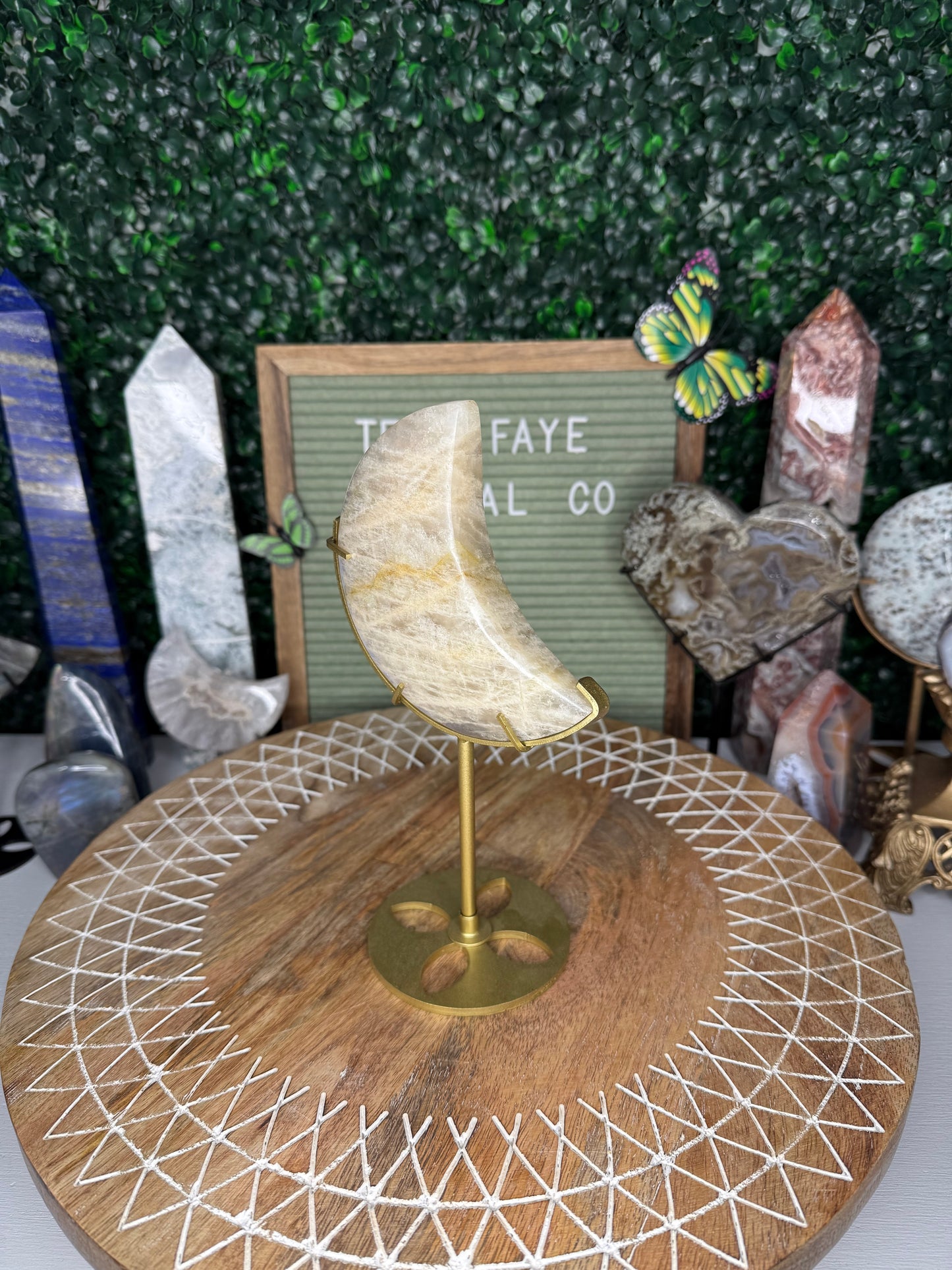 Moonstone Moon On Stand