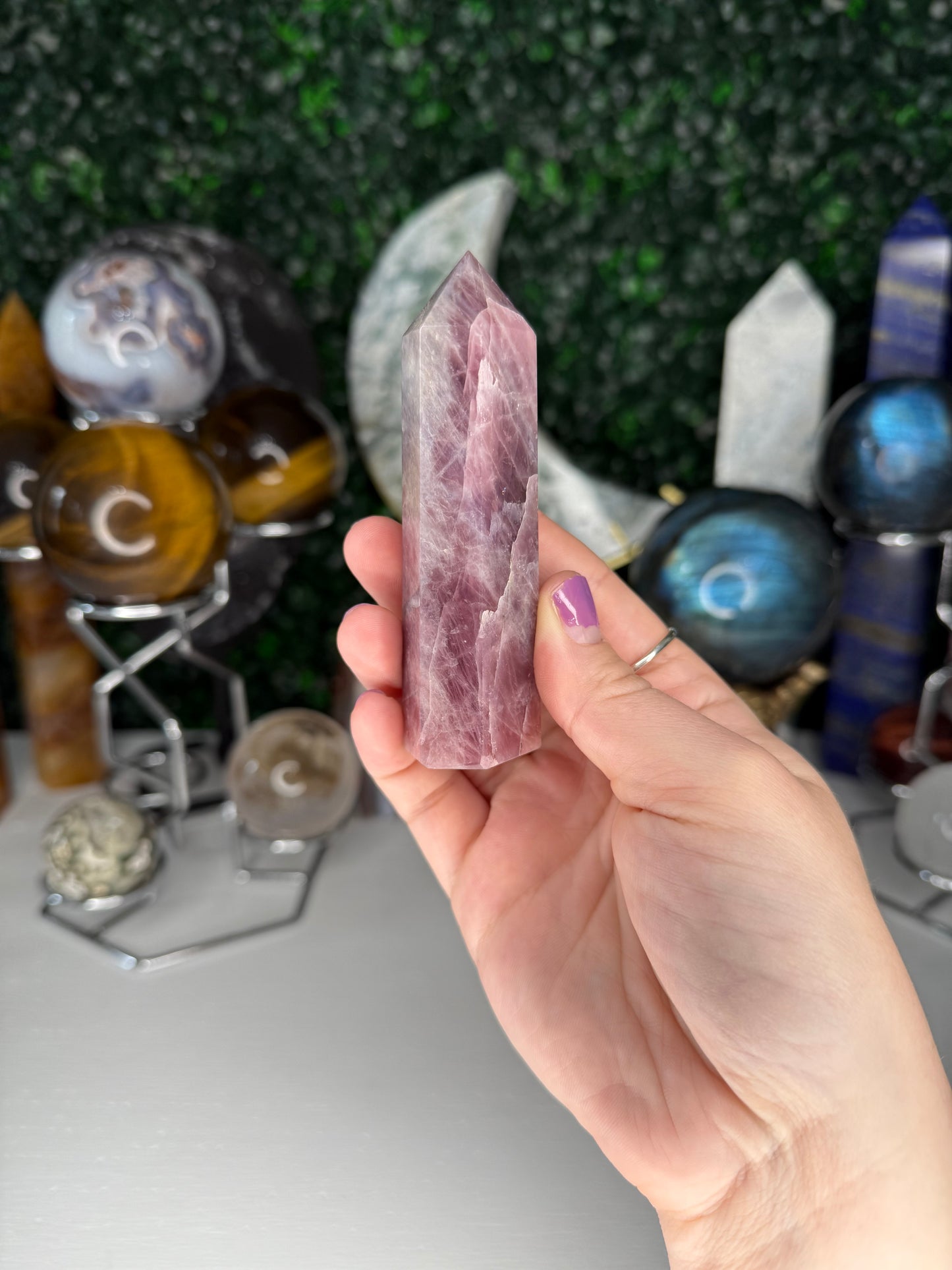 Purple Rose Quartz Points