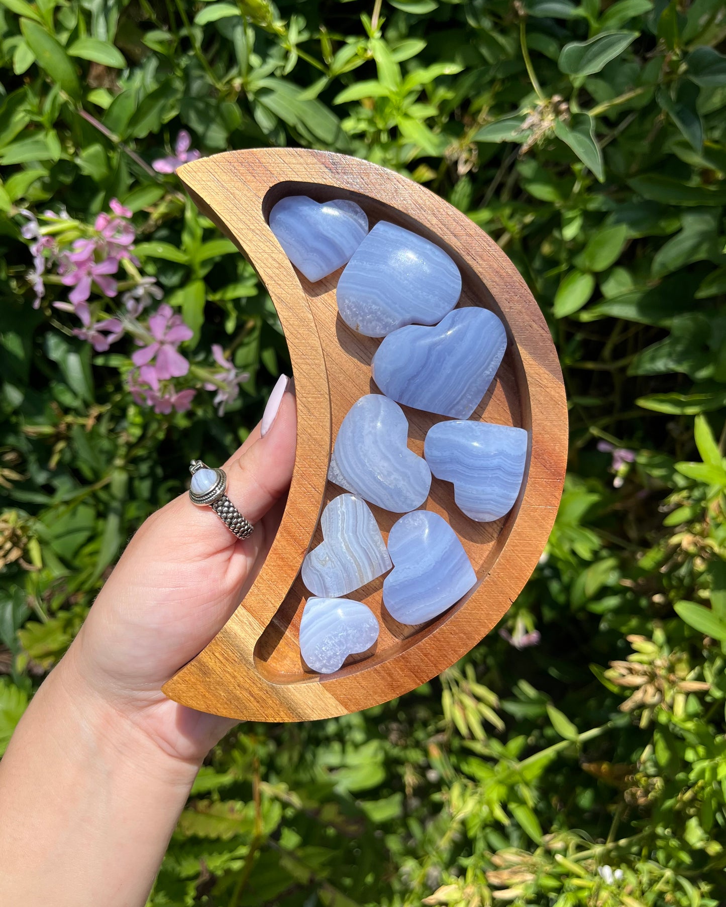 Blue Lace Agate Hearts