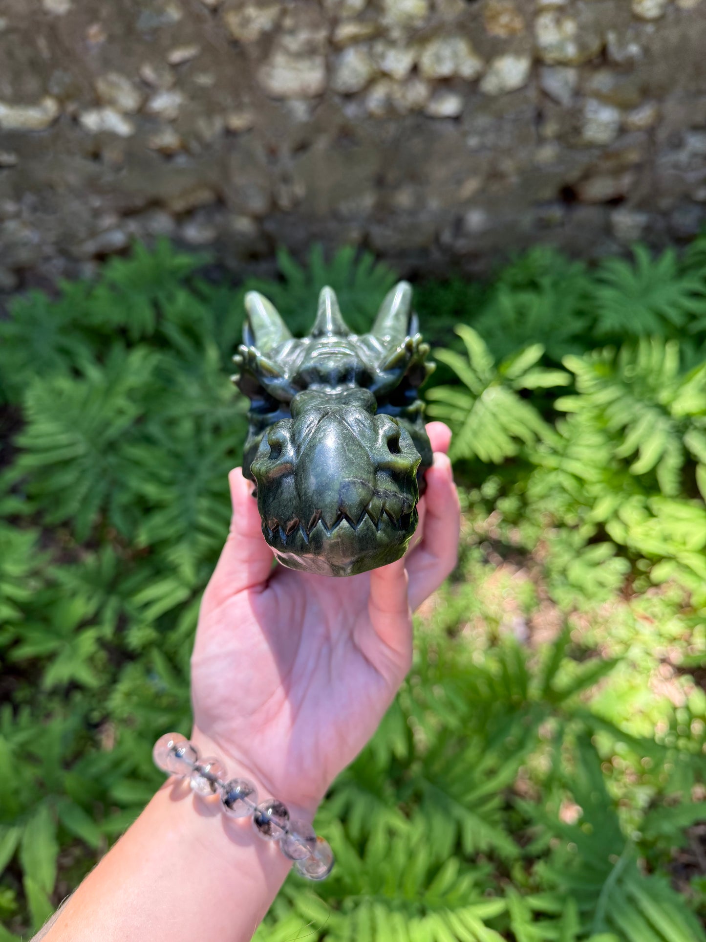 Green Jade Dragon Head