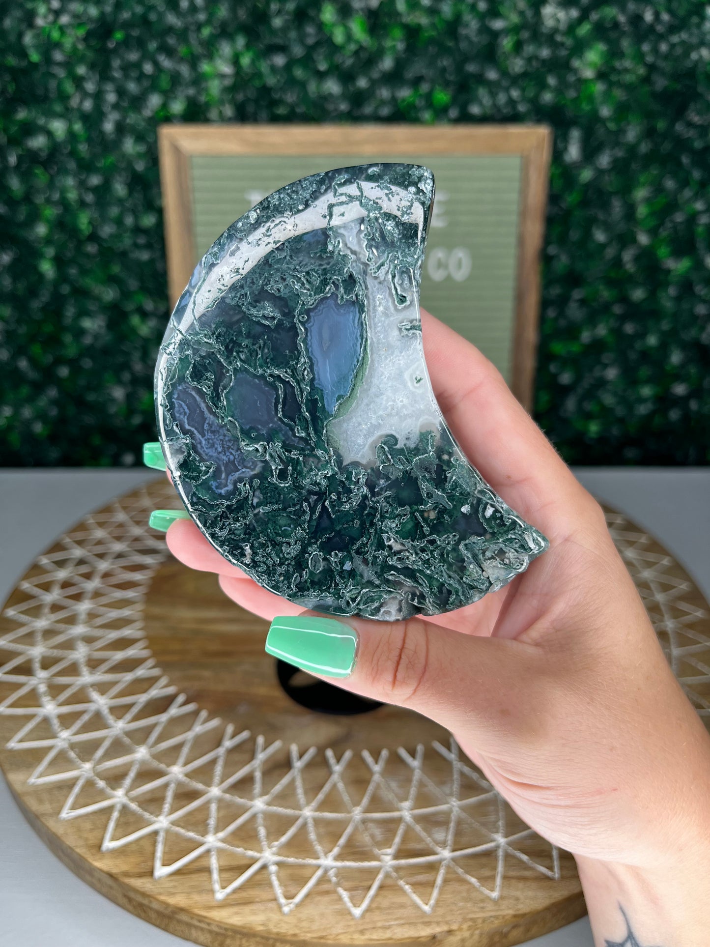 Moss Agate Moon