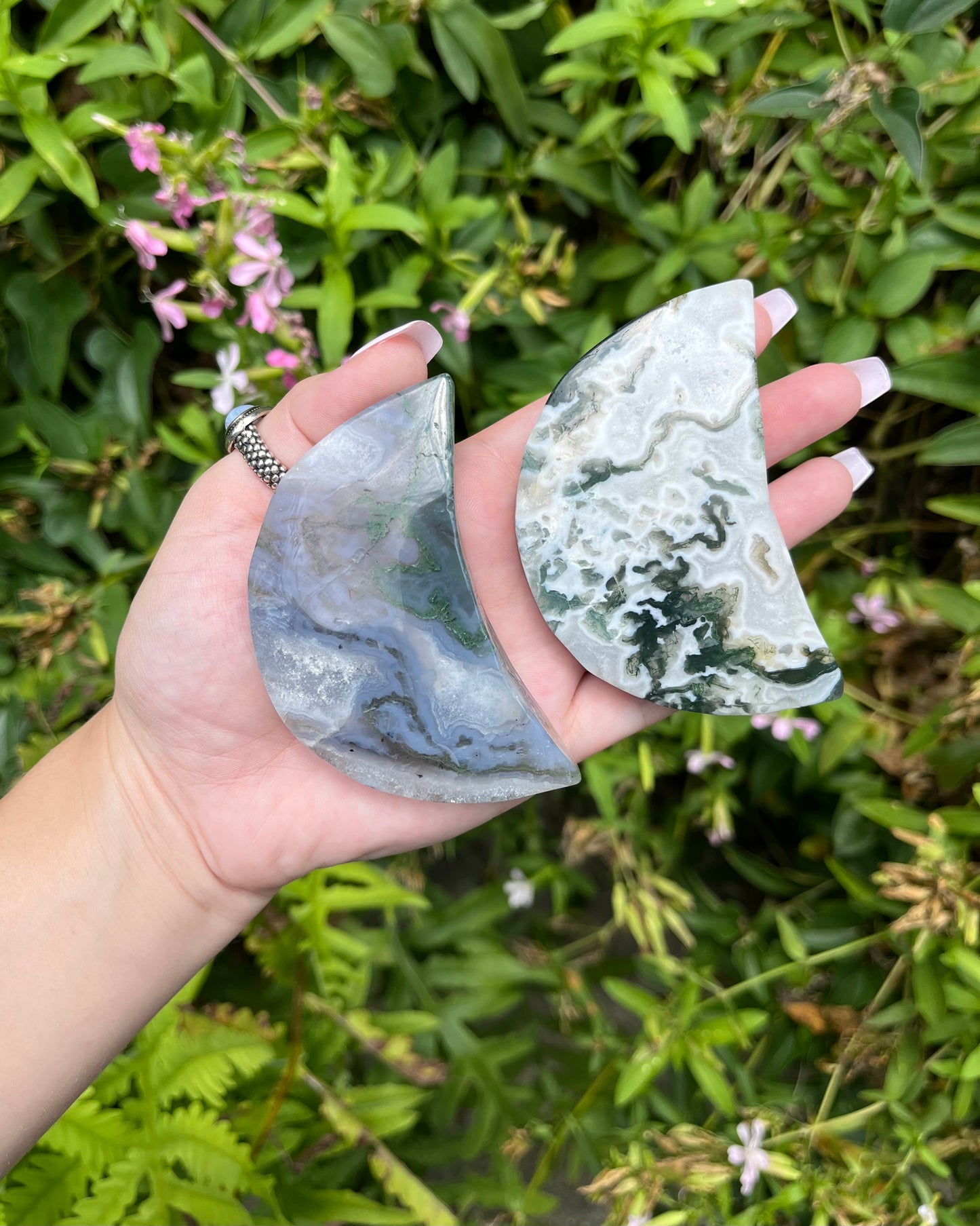 Moss Agate Moons