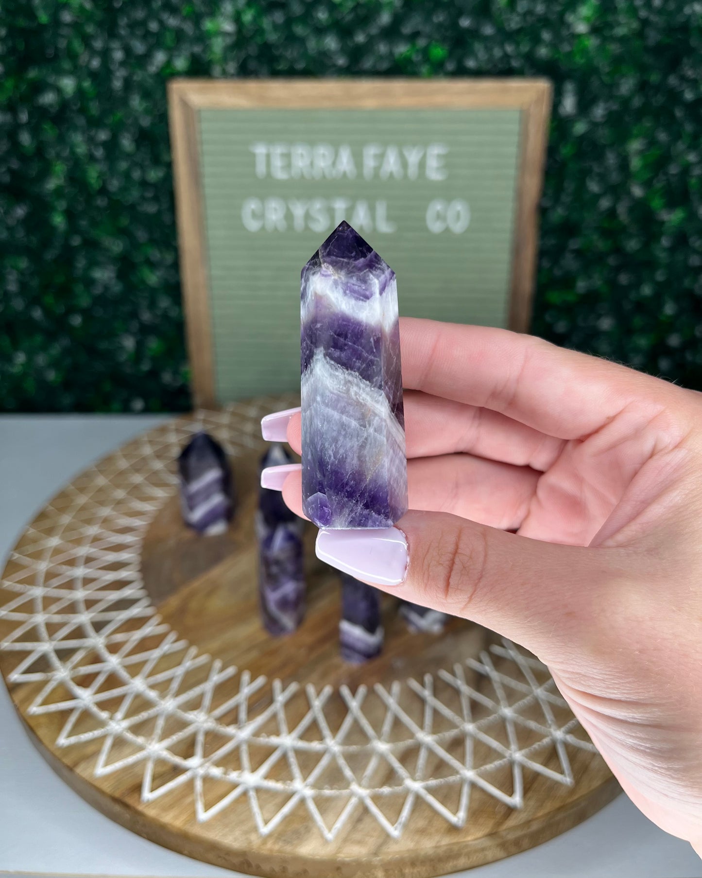 Chevron Amethyst Points