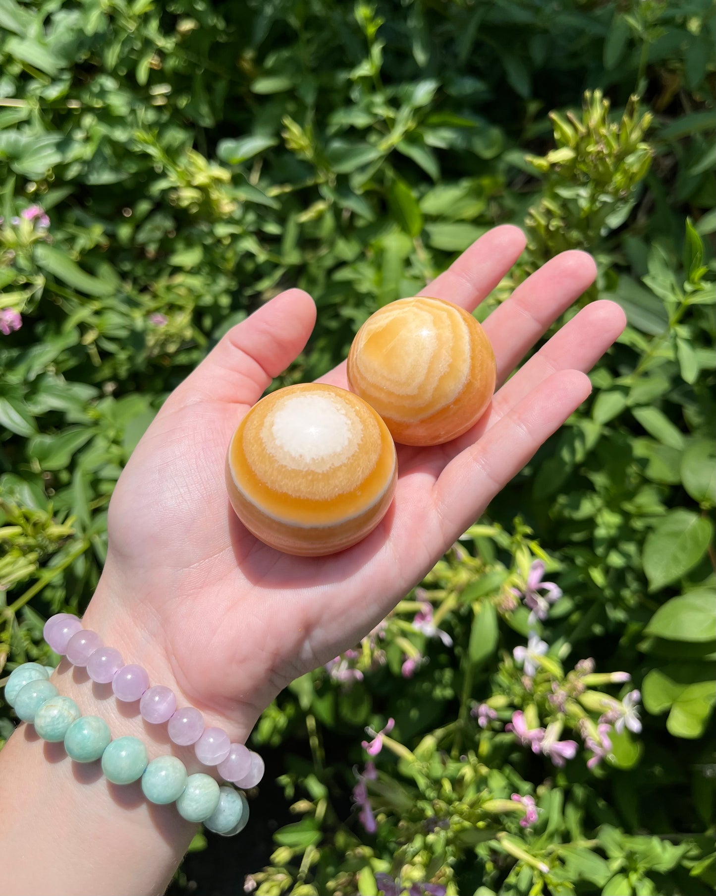 Orange Calcite Spheres