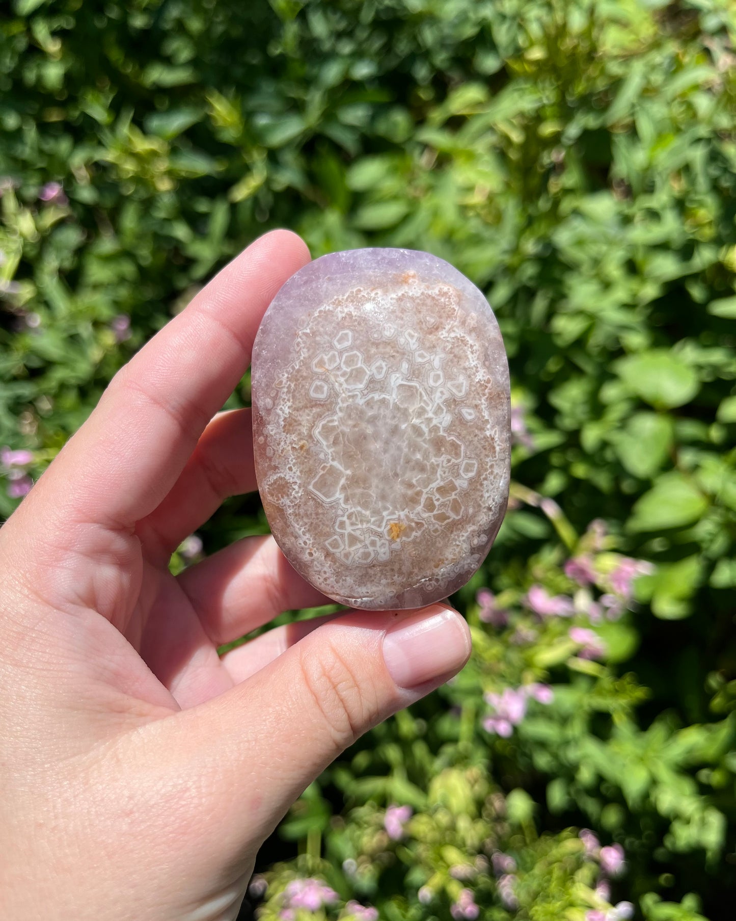 Amethyst Agate Palm Stones