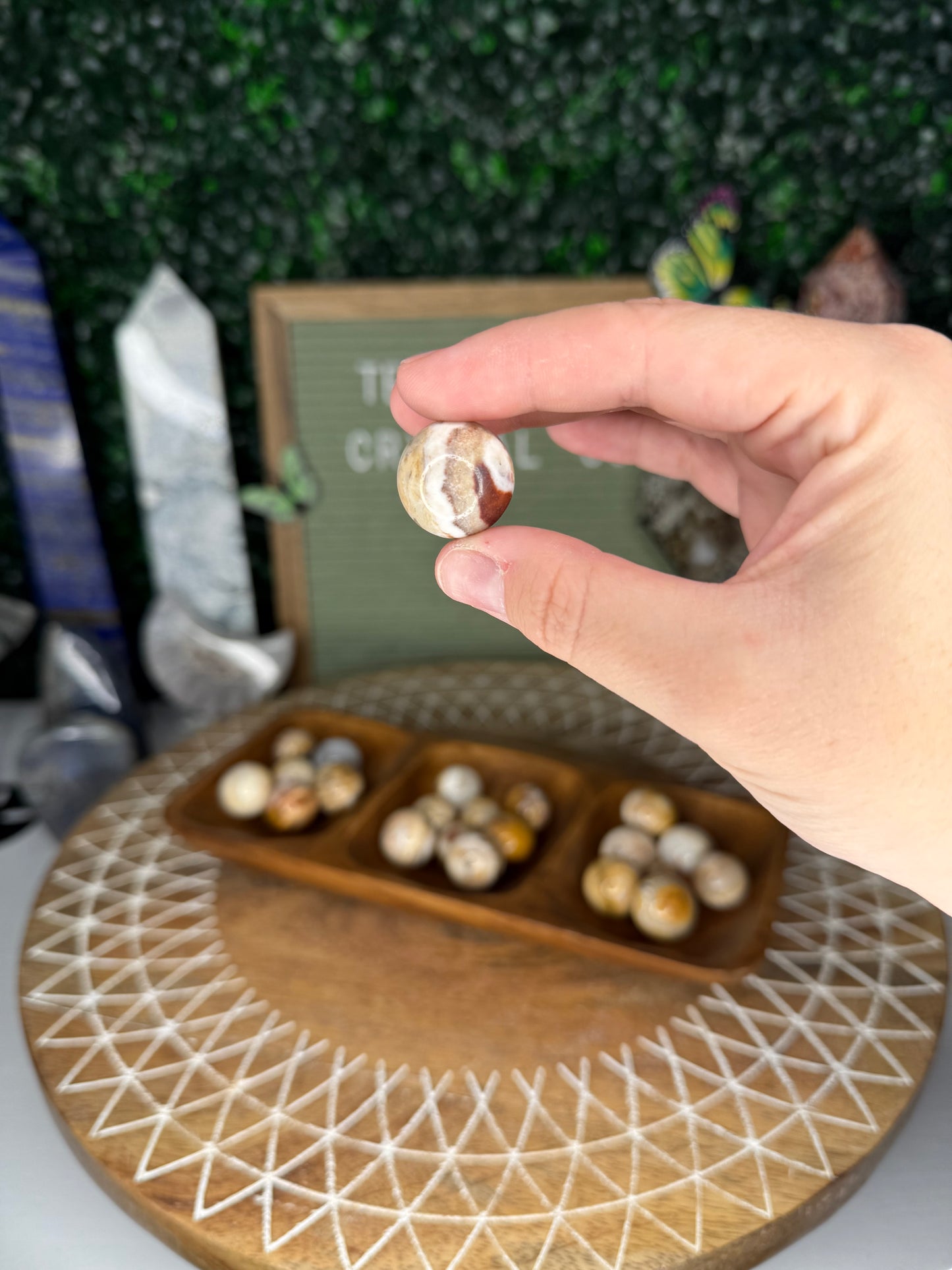 Mini Crazy Lace Agate Spheres