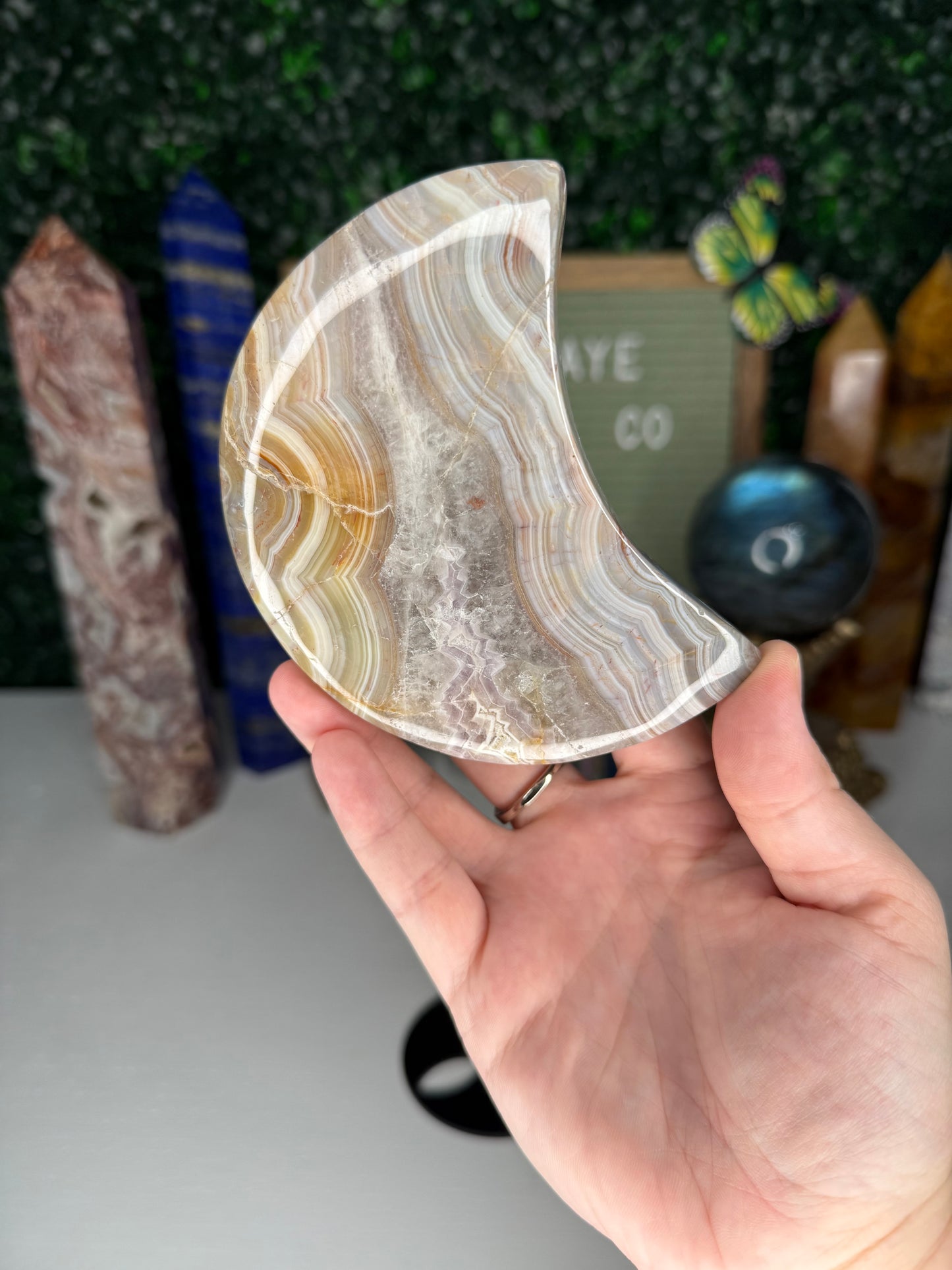 Amethyst Crazy Lace Agate Moon