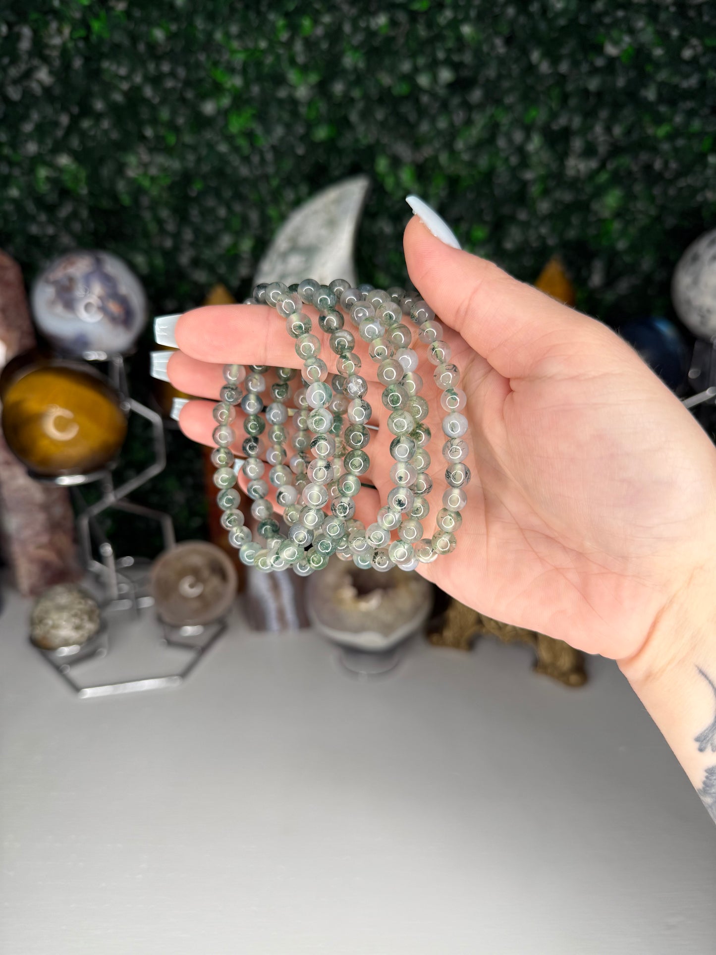 Moss Agate Bracelets