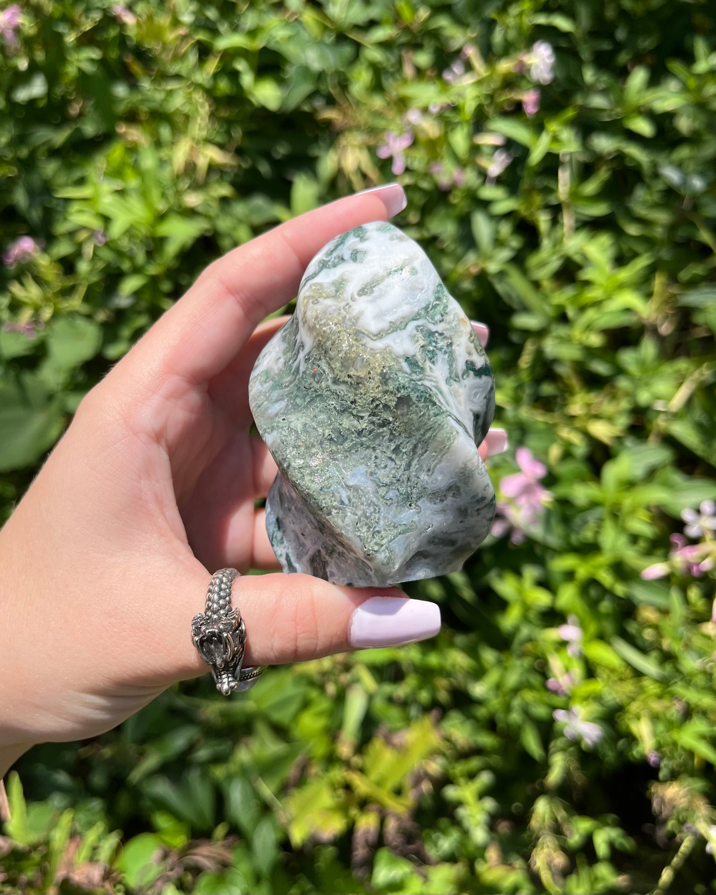 Moss Agate Flames