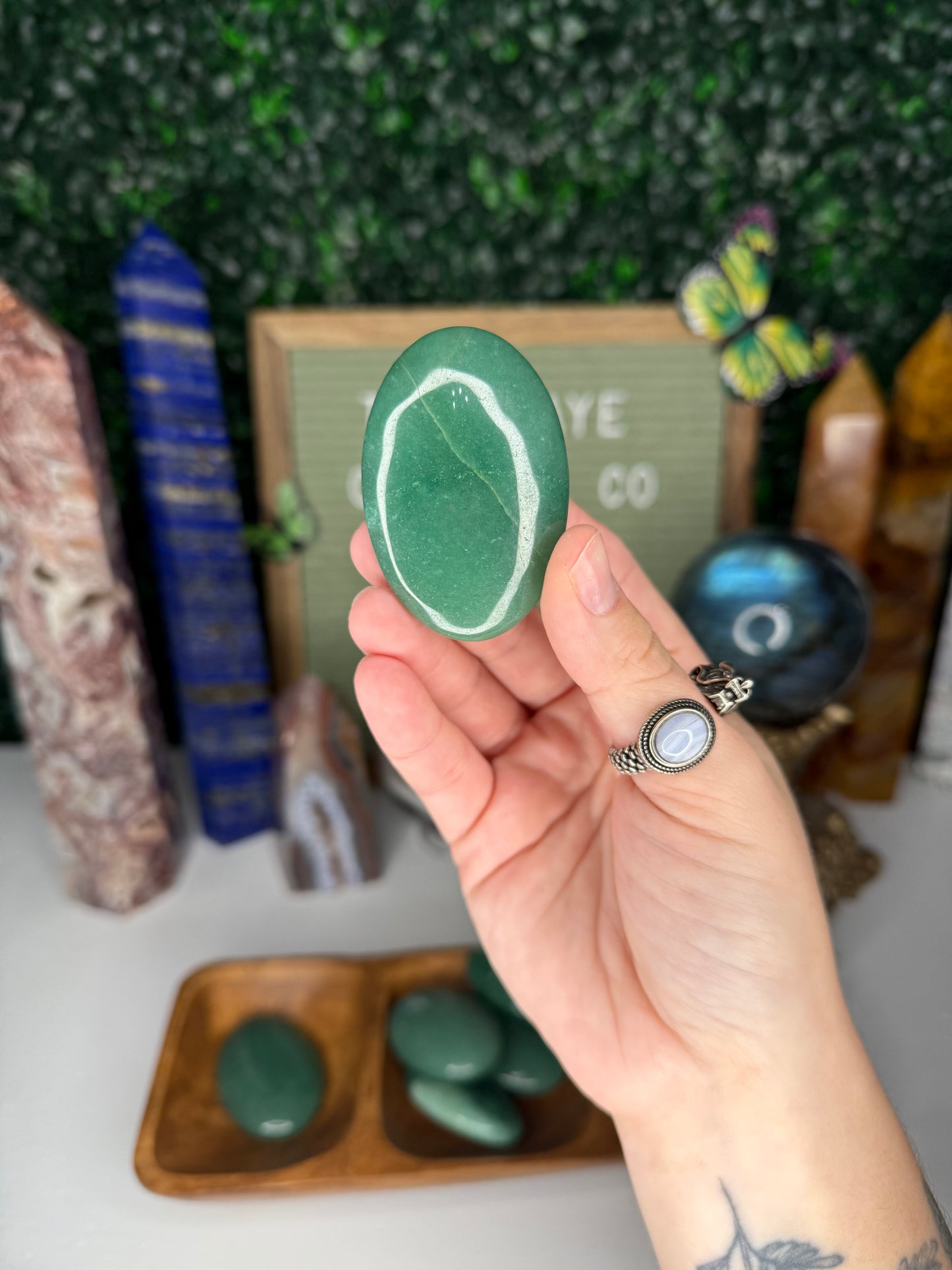 Green Aventurine Palm Stones