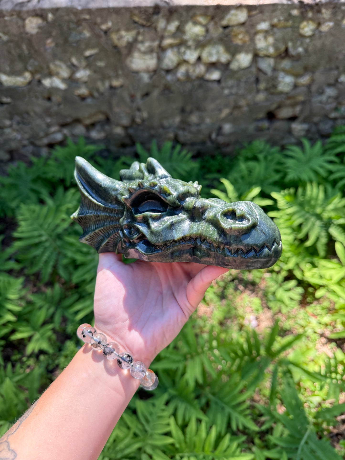 Green Jade Dragon Head