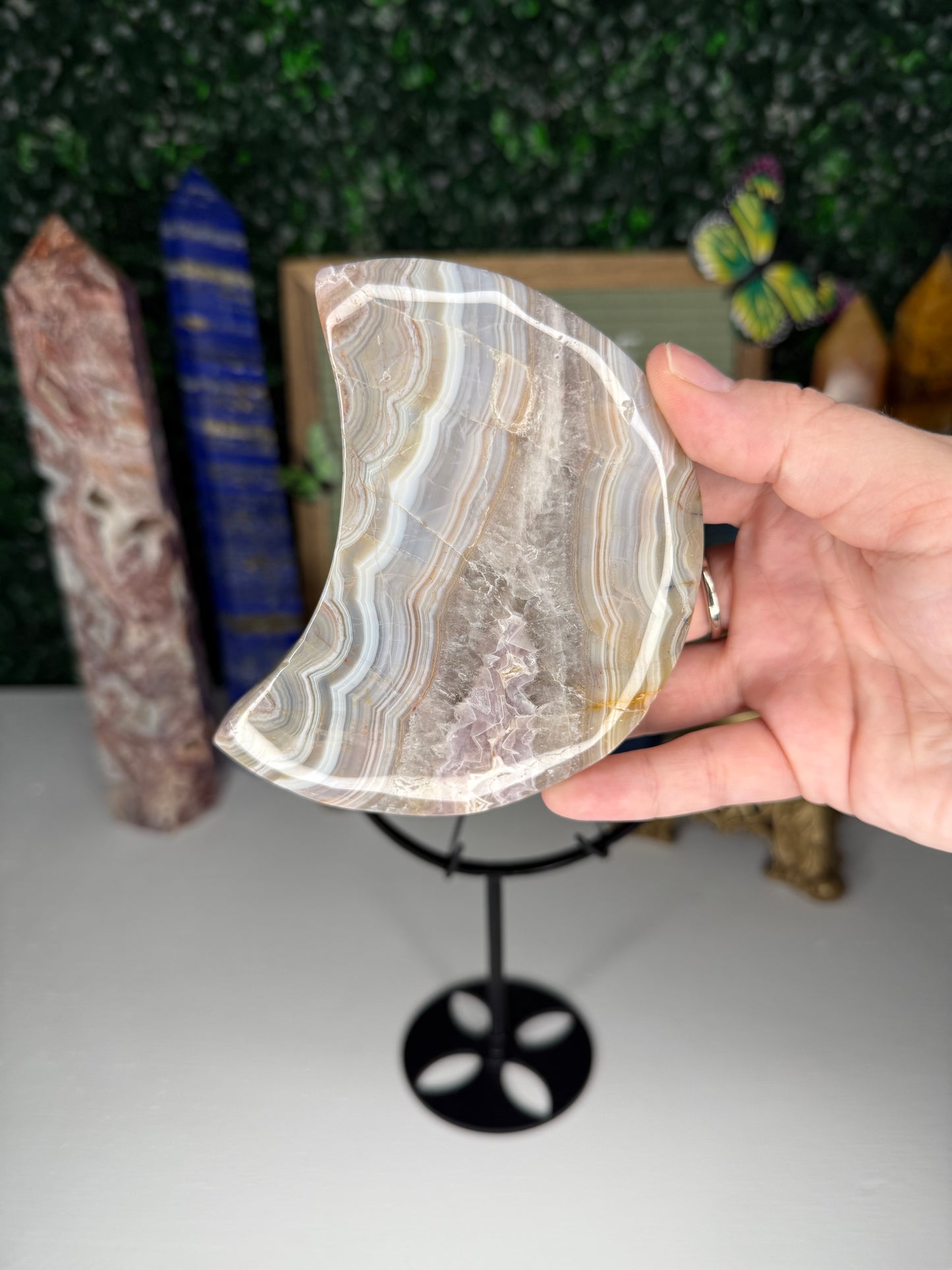 Amethyst Crazy Lace Agate Moon