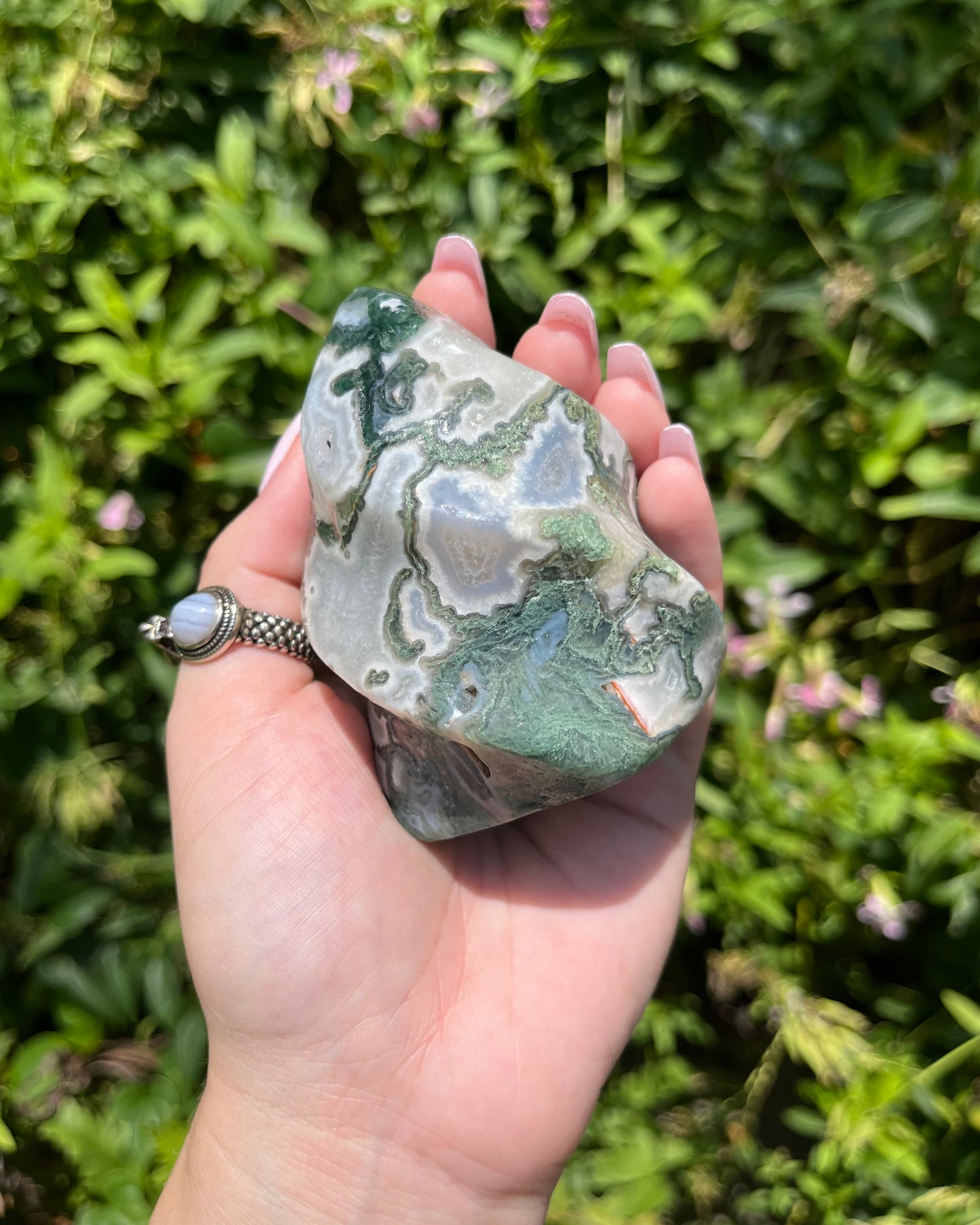 Moss Agate Flames