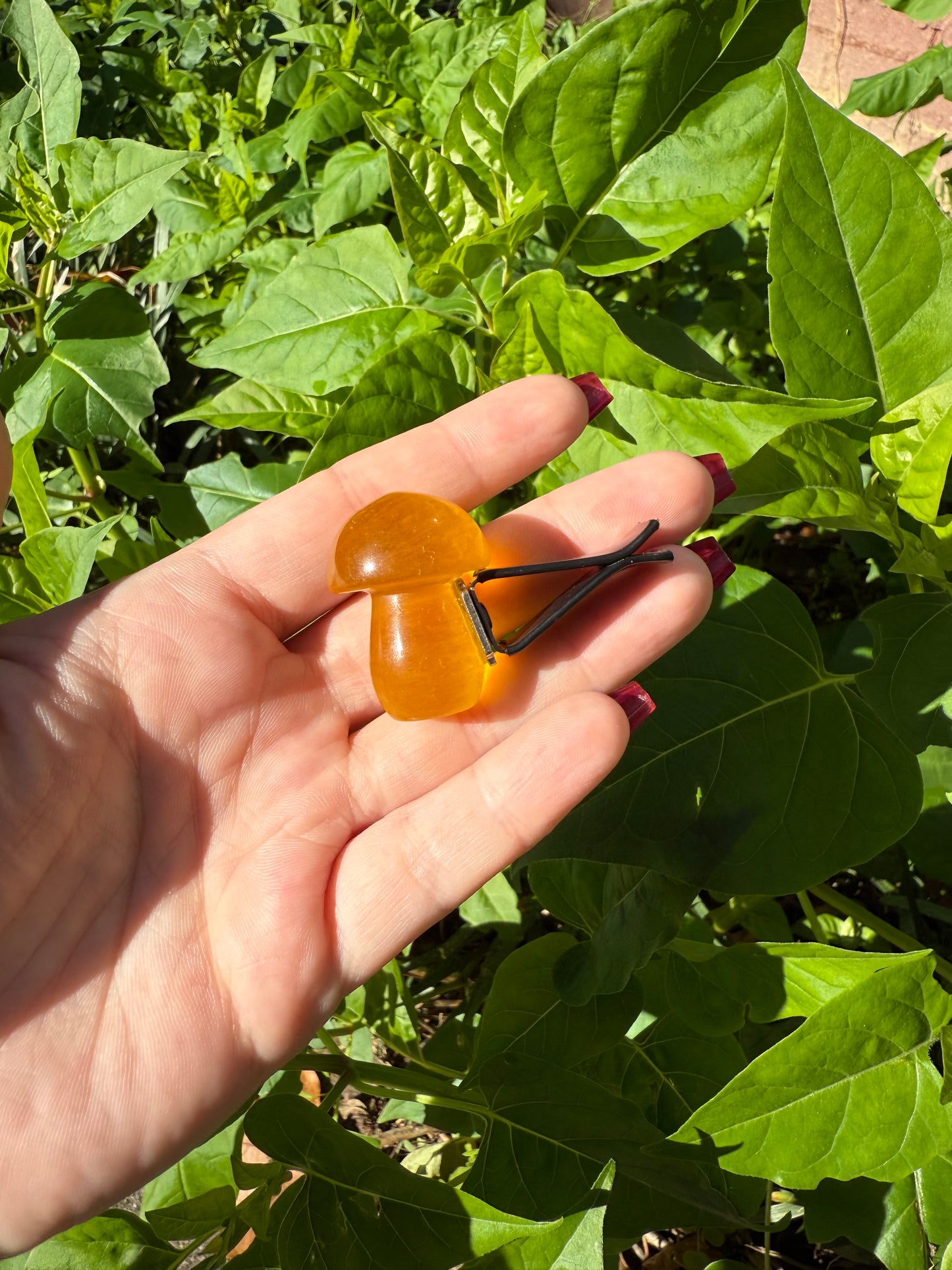 Crystal Mushroom Car Vent Clips