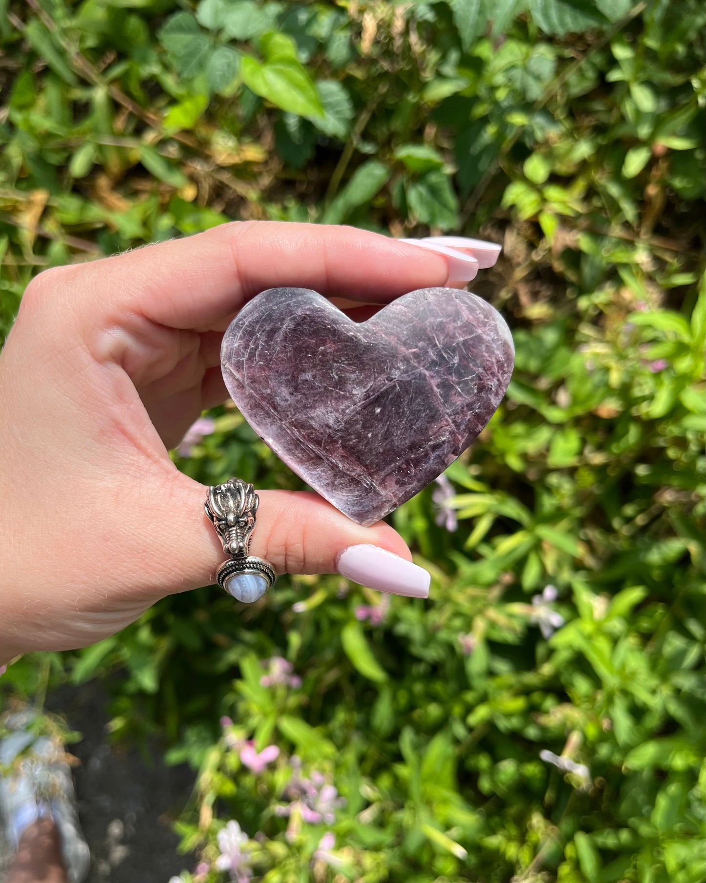 Lepidolite Hearts