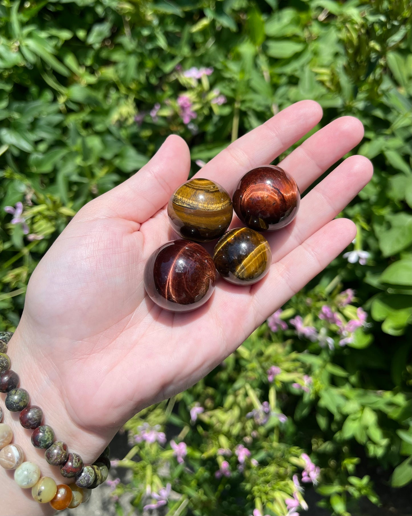 Mini Tigers Eye Spheres