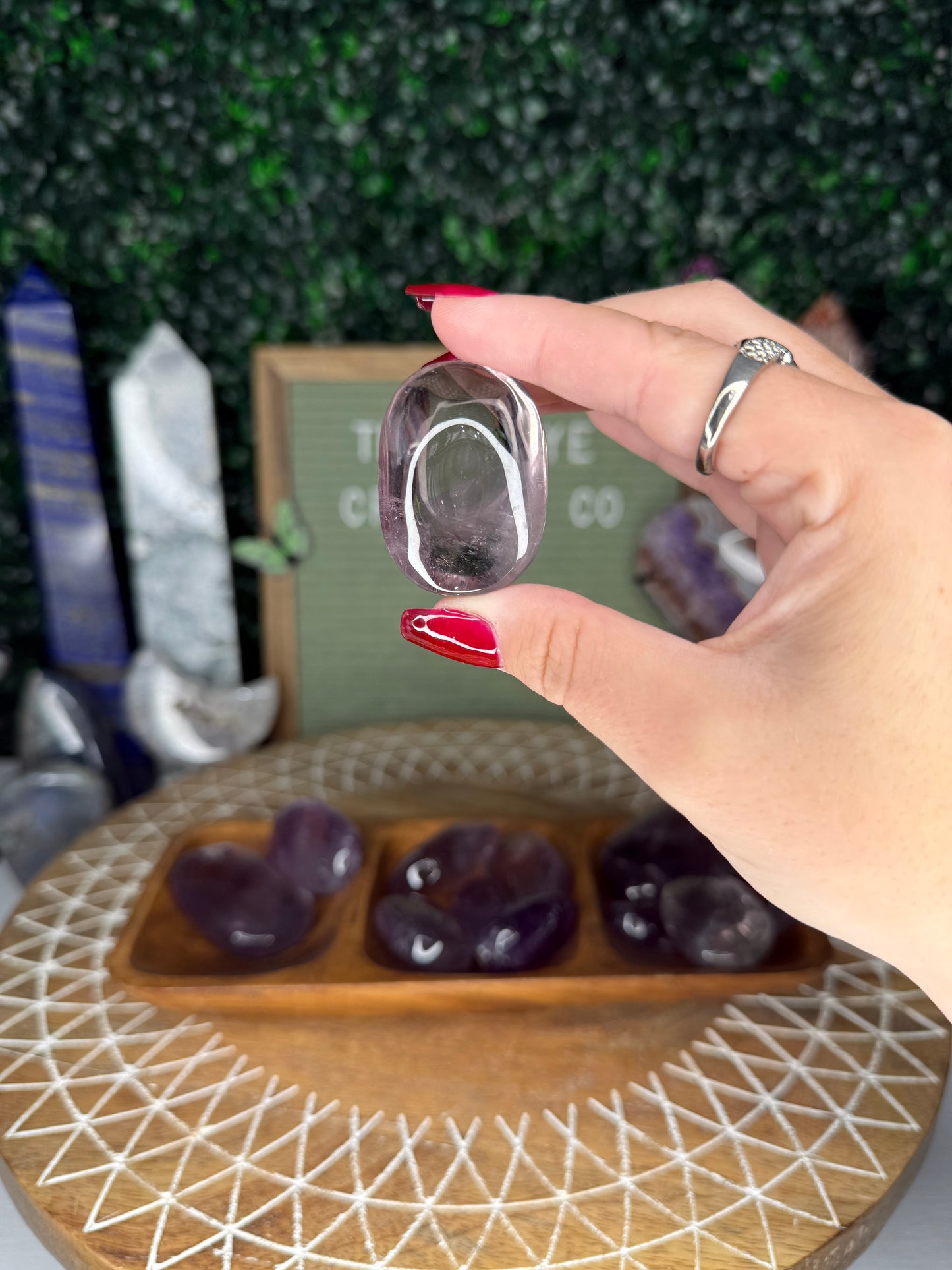 Amethyst Palm Stones