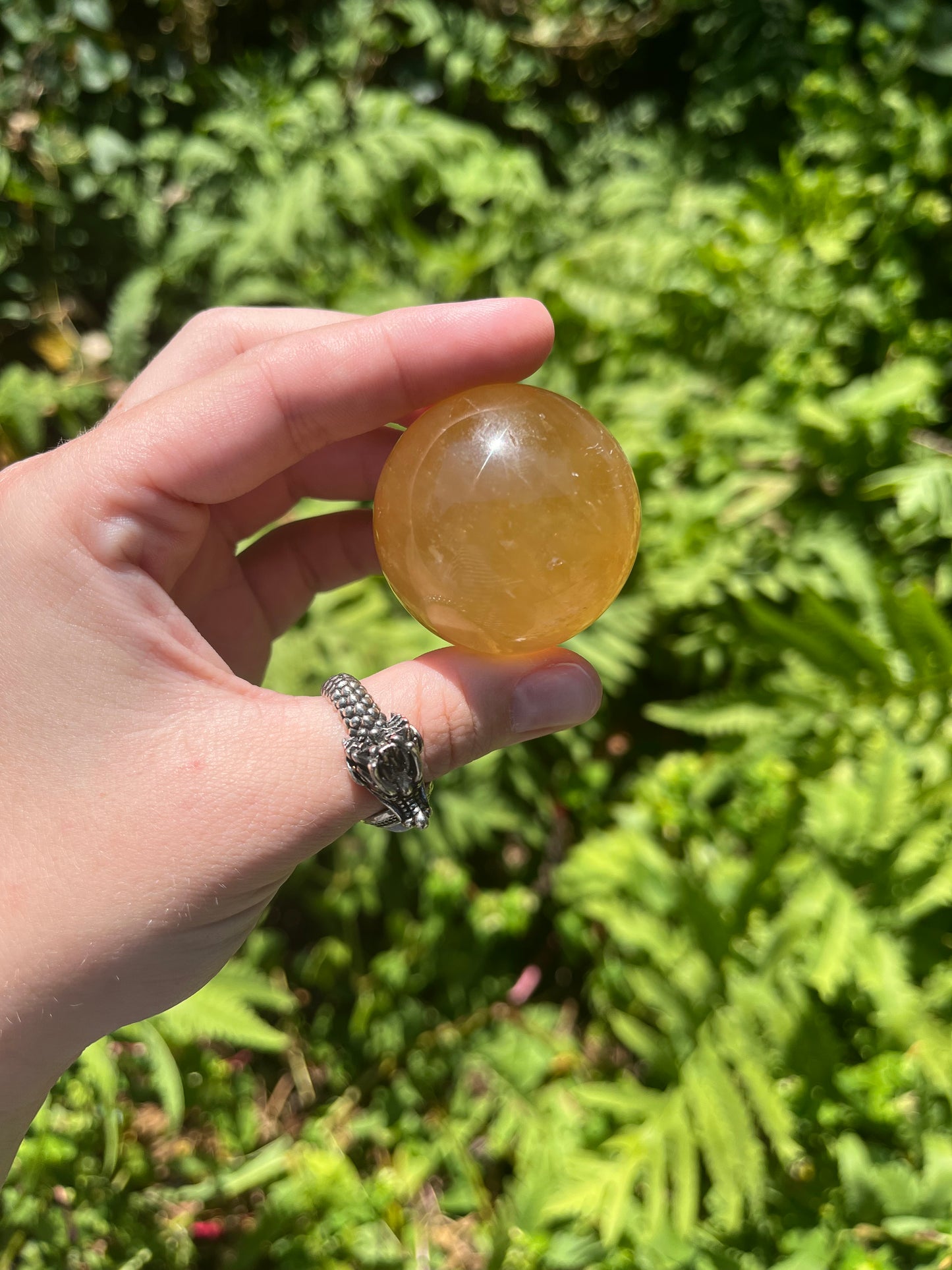 Honey Calcite Sphere