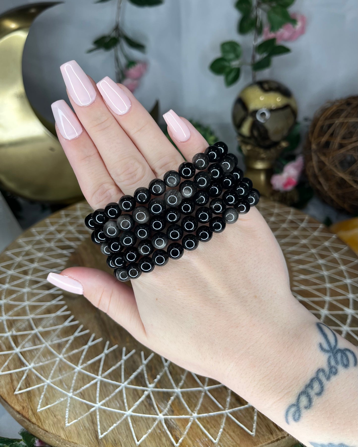 Silver Sheen Obsidian Bracelets