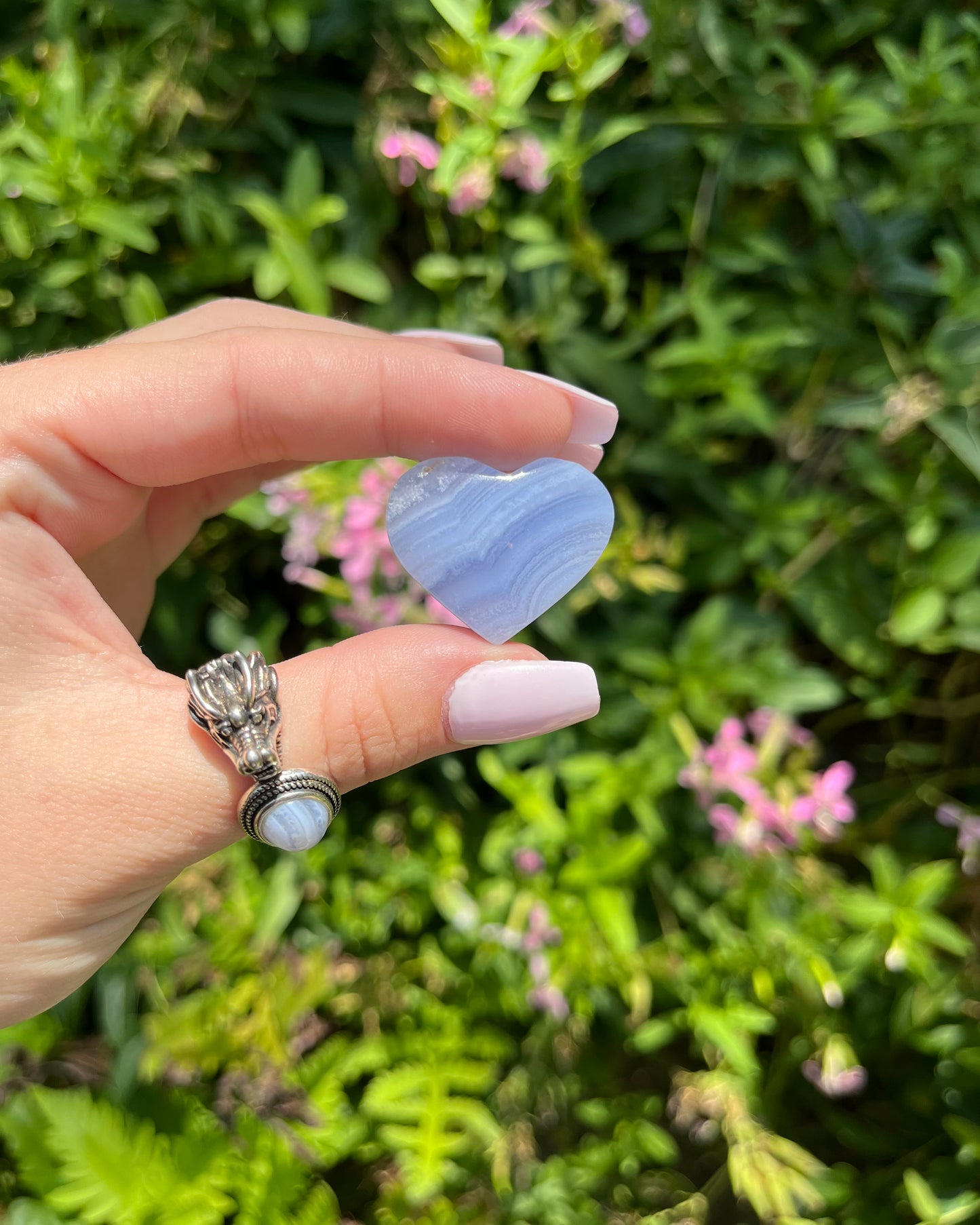 Blue Lace Agate Hearts