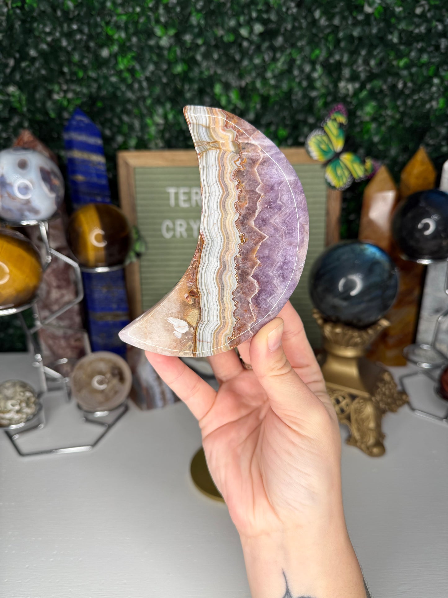 Amethyst Crazy Lace Agate Moon