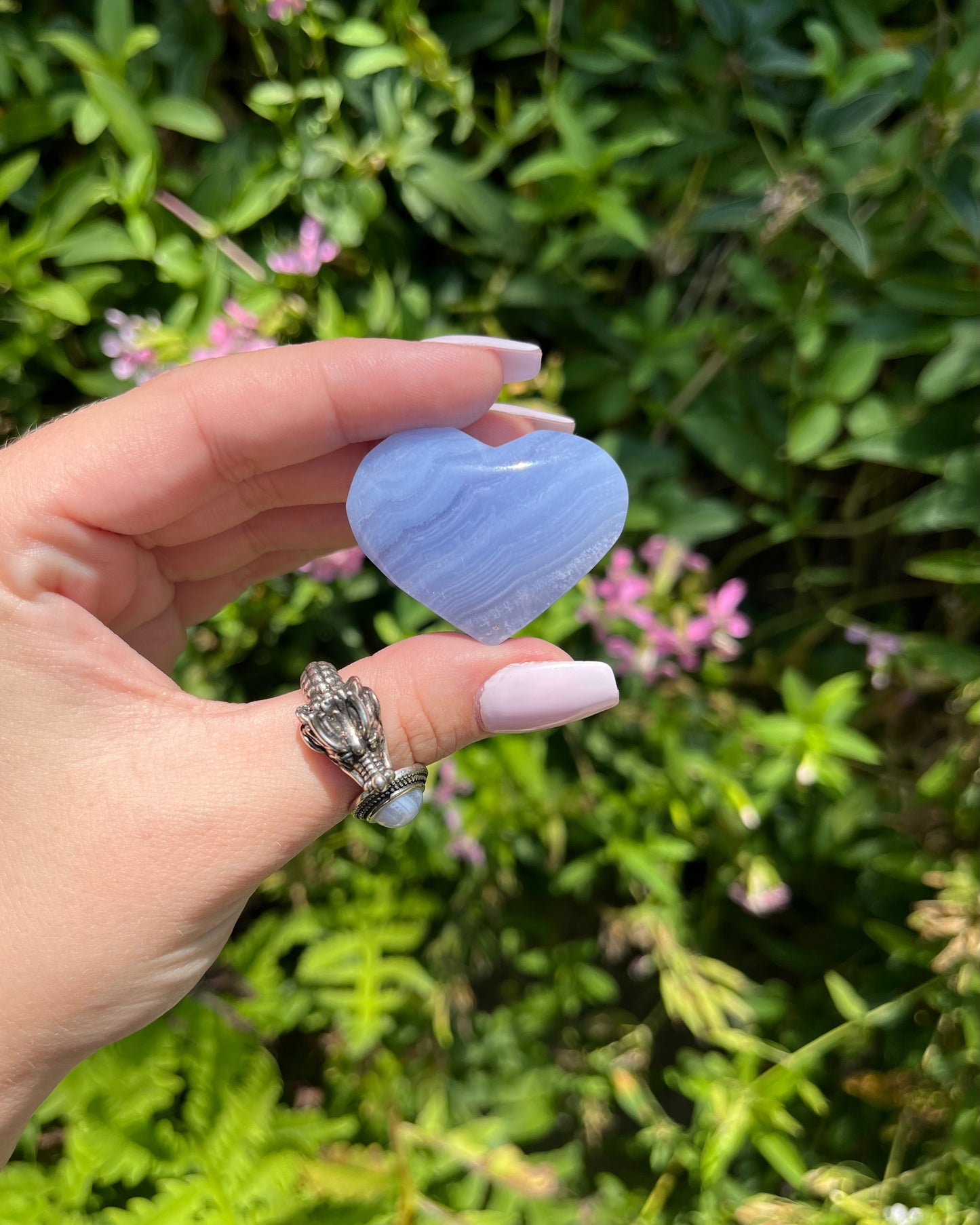 Blue Lace Agate Hearts