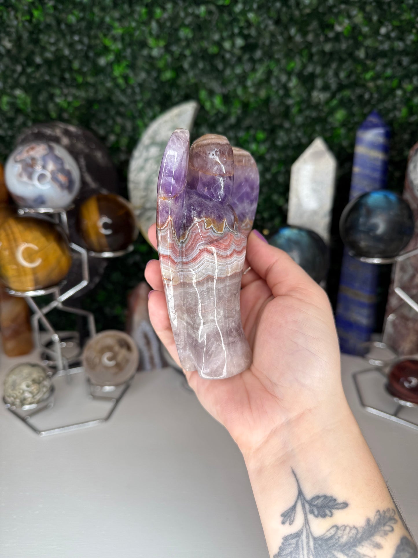 Amethyst Crazy Lace Agate Angel