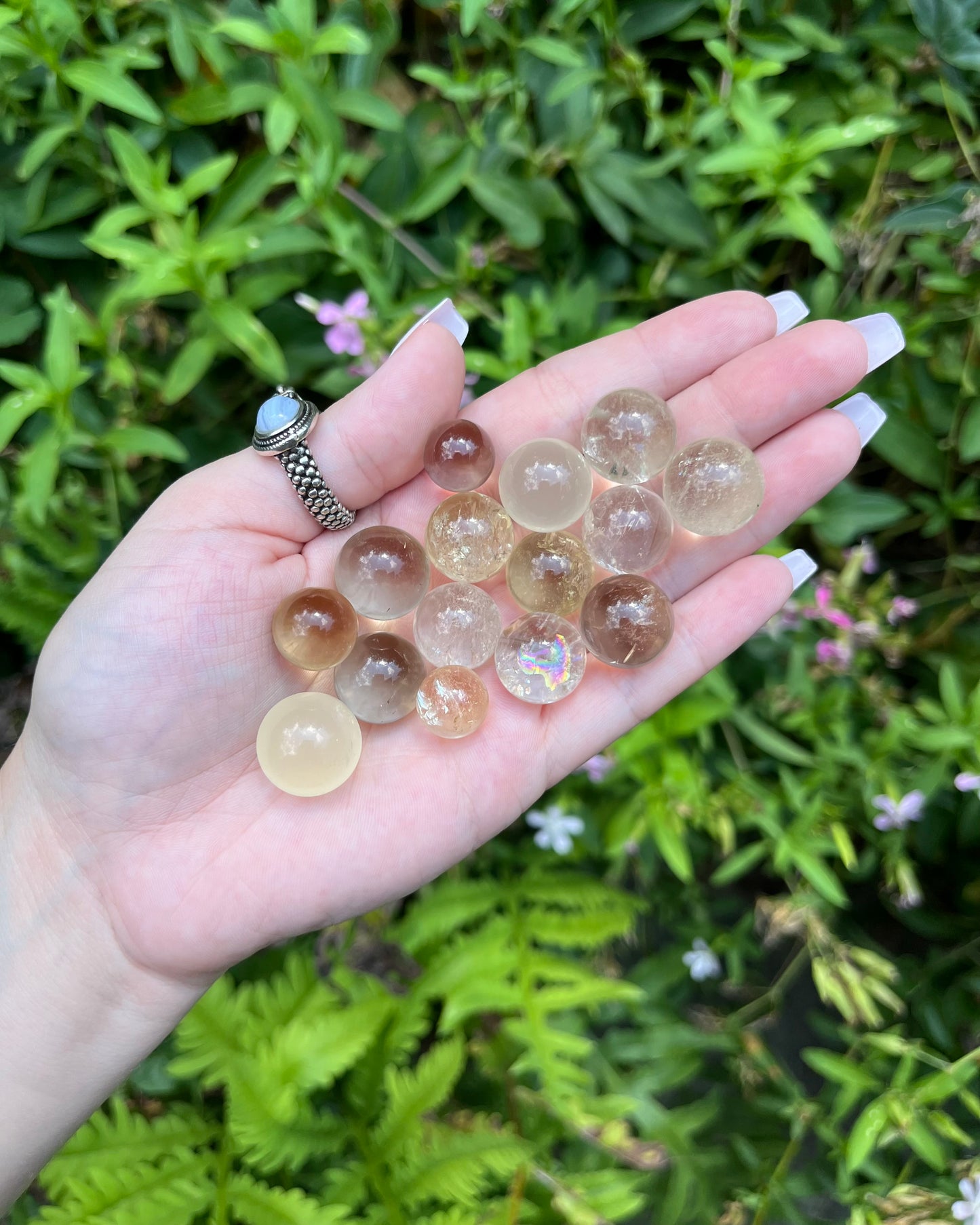 Mini Citrine Spheres