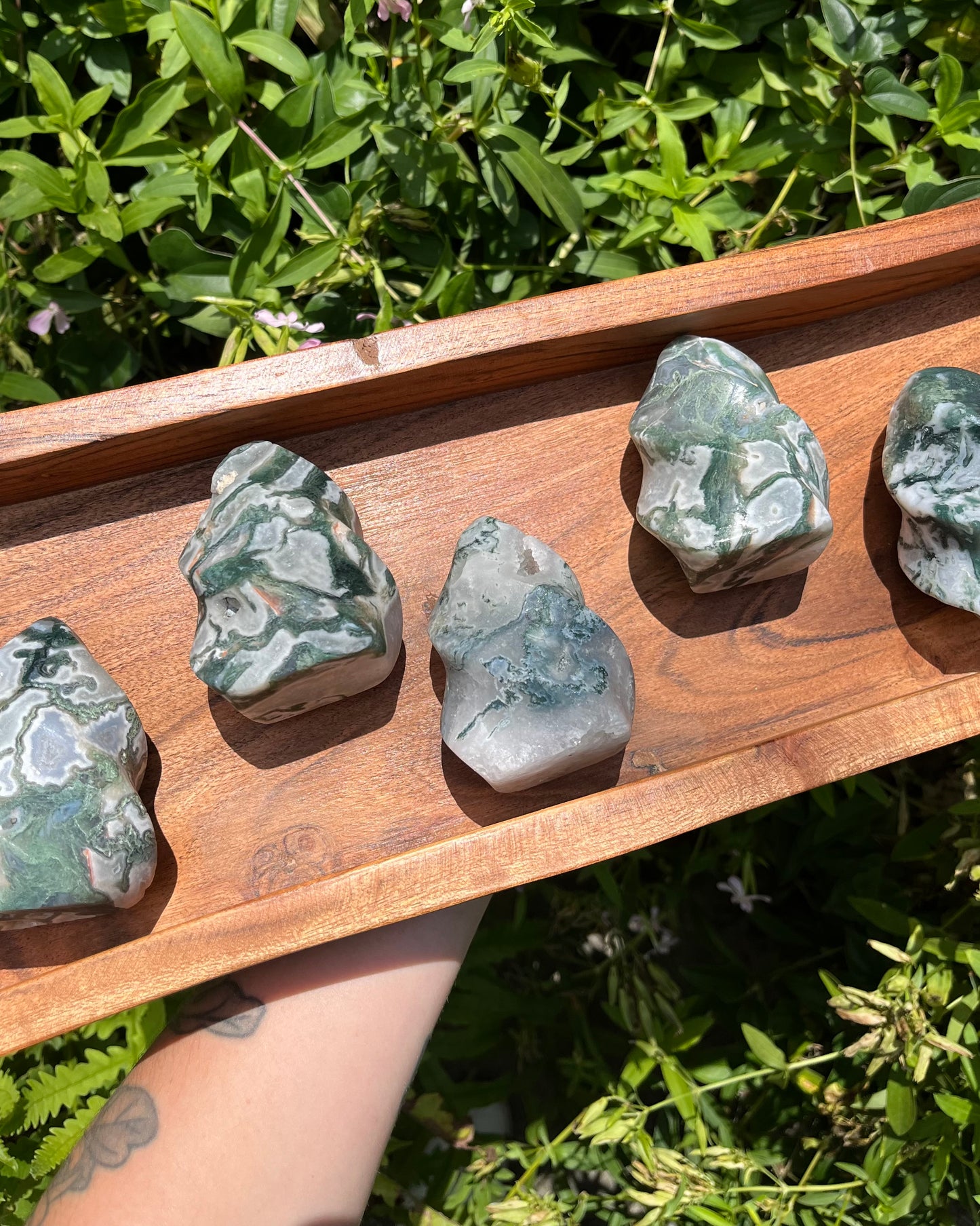 Moss Agate Flames