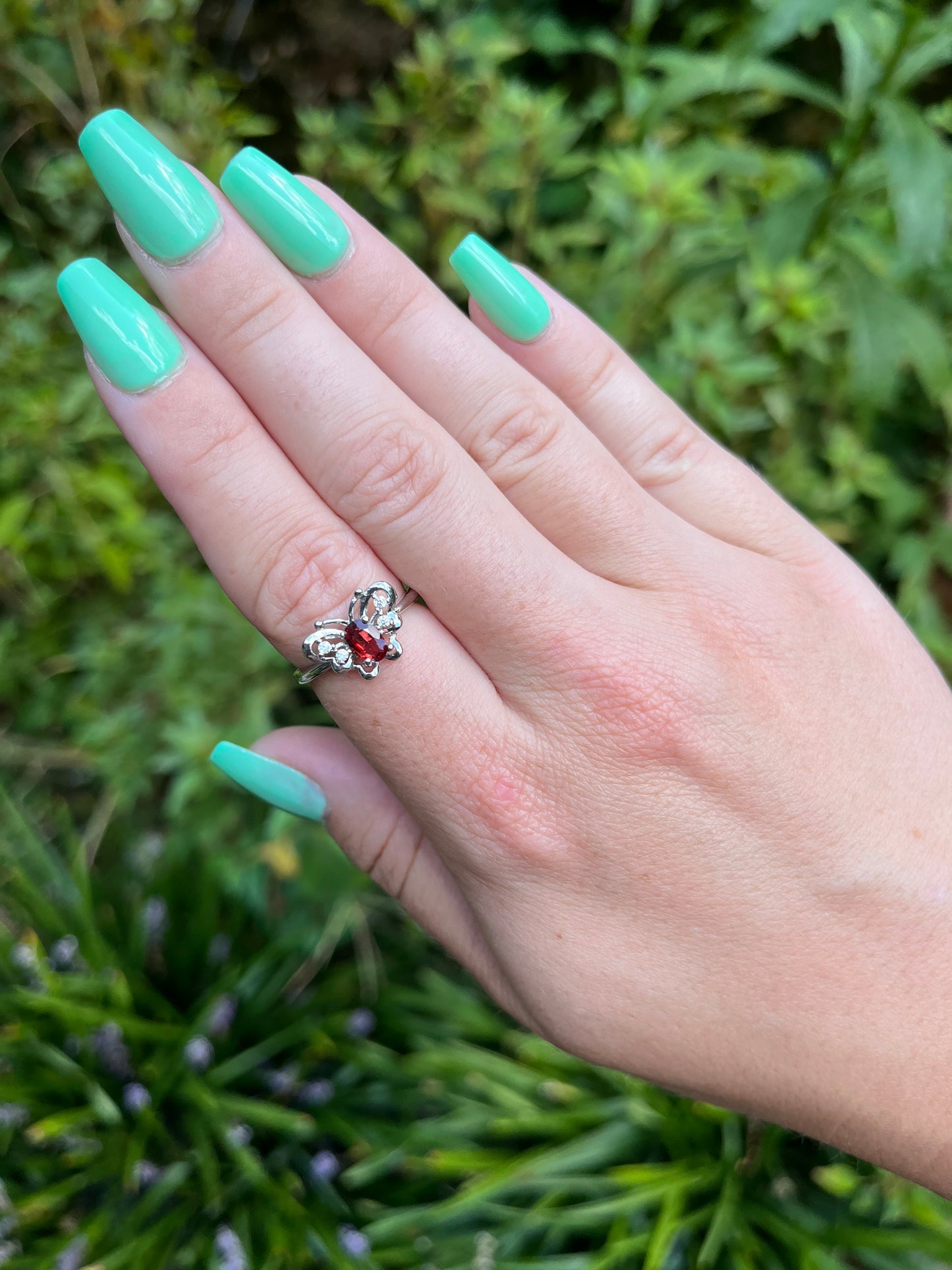 Crystal Butterfly Rings