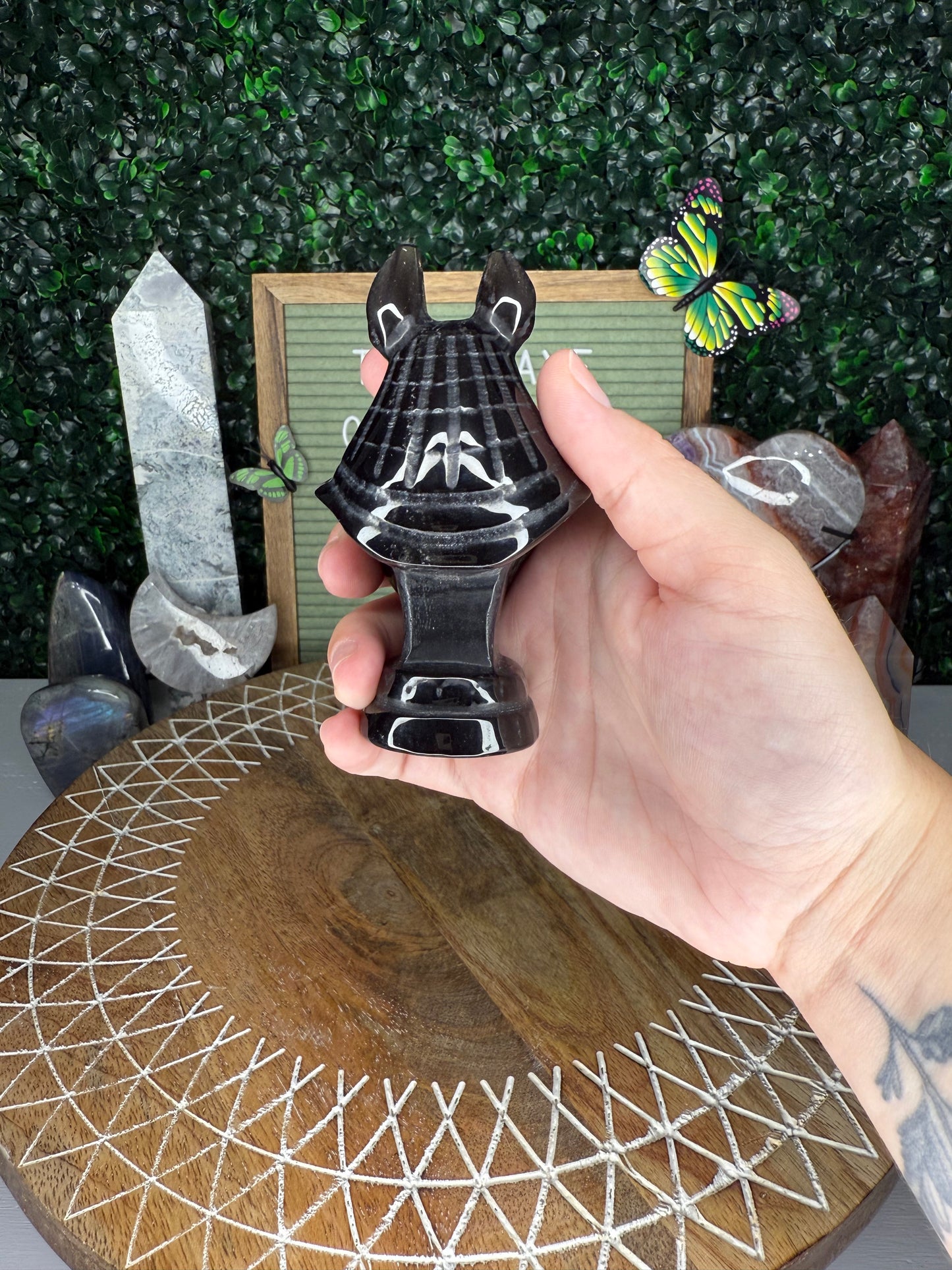 Obsidian Anubis Carving