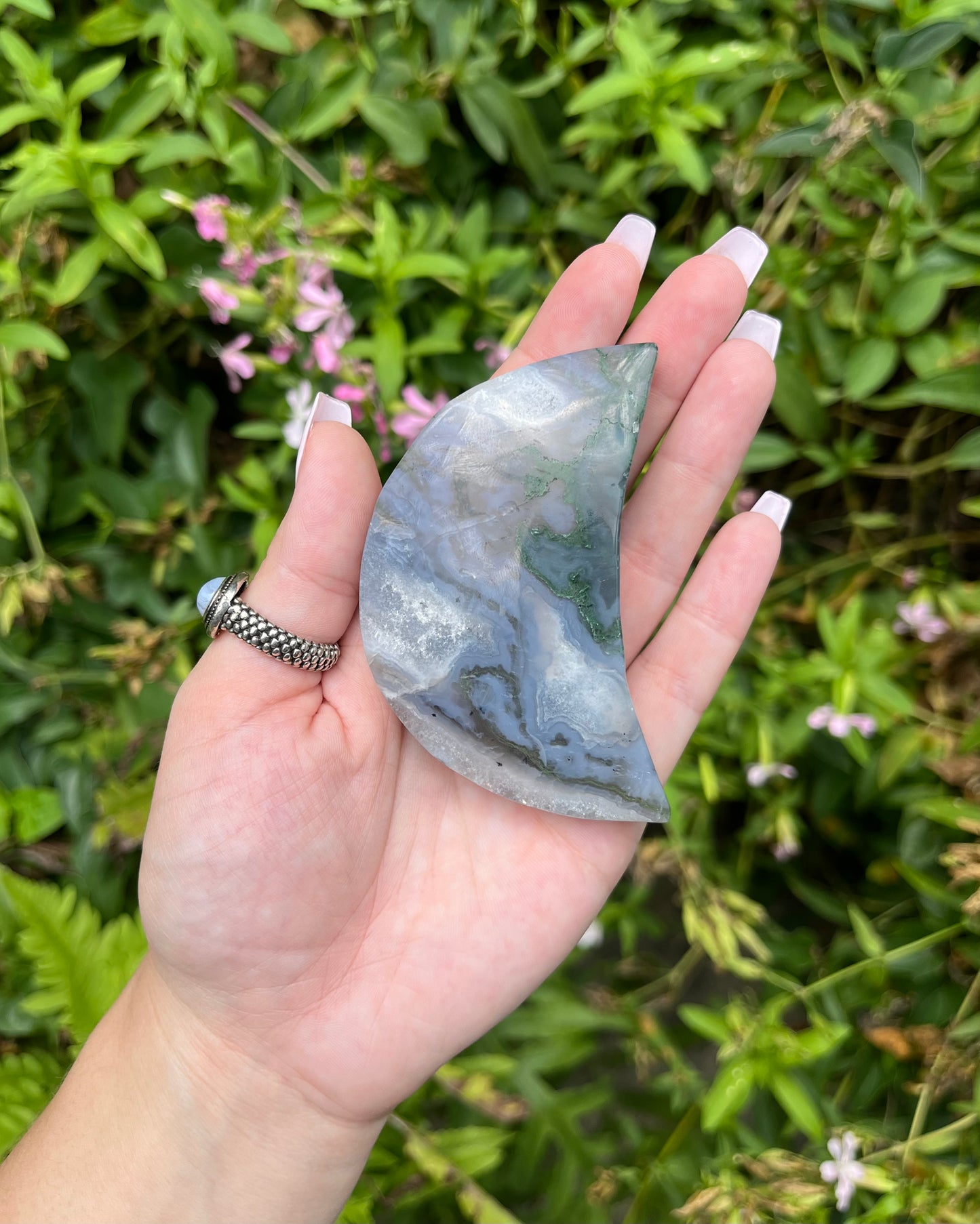 Moss Agate Moons