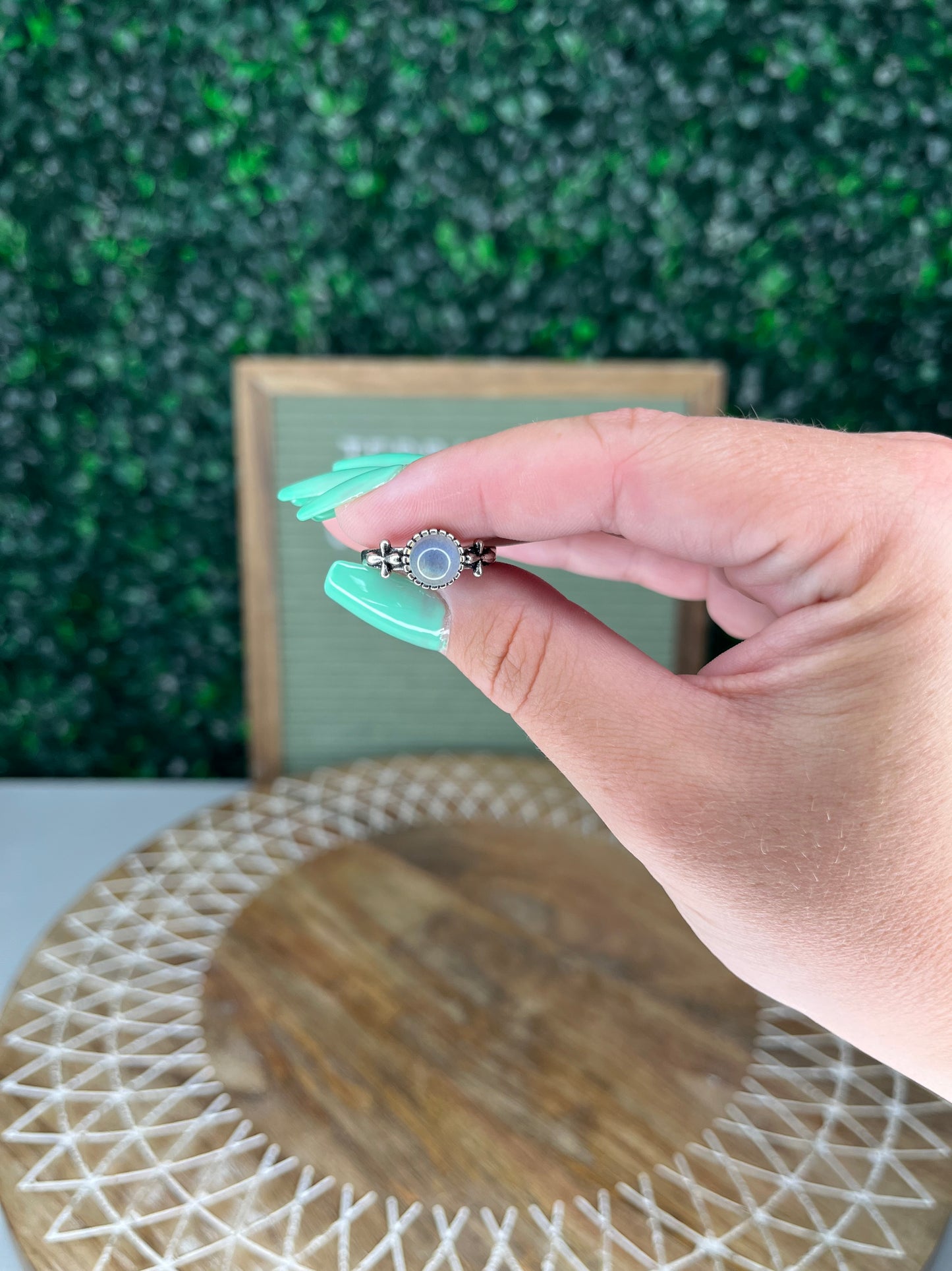 Labradorite Sunflower Rings