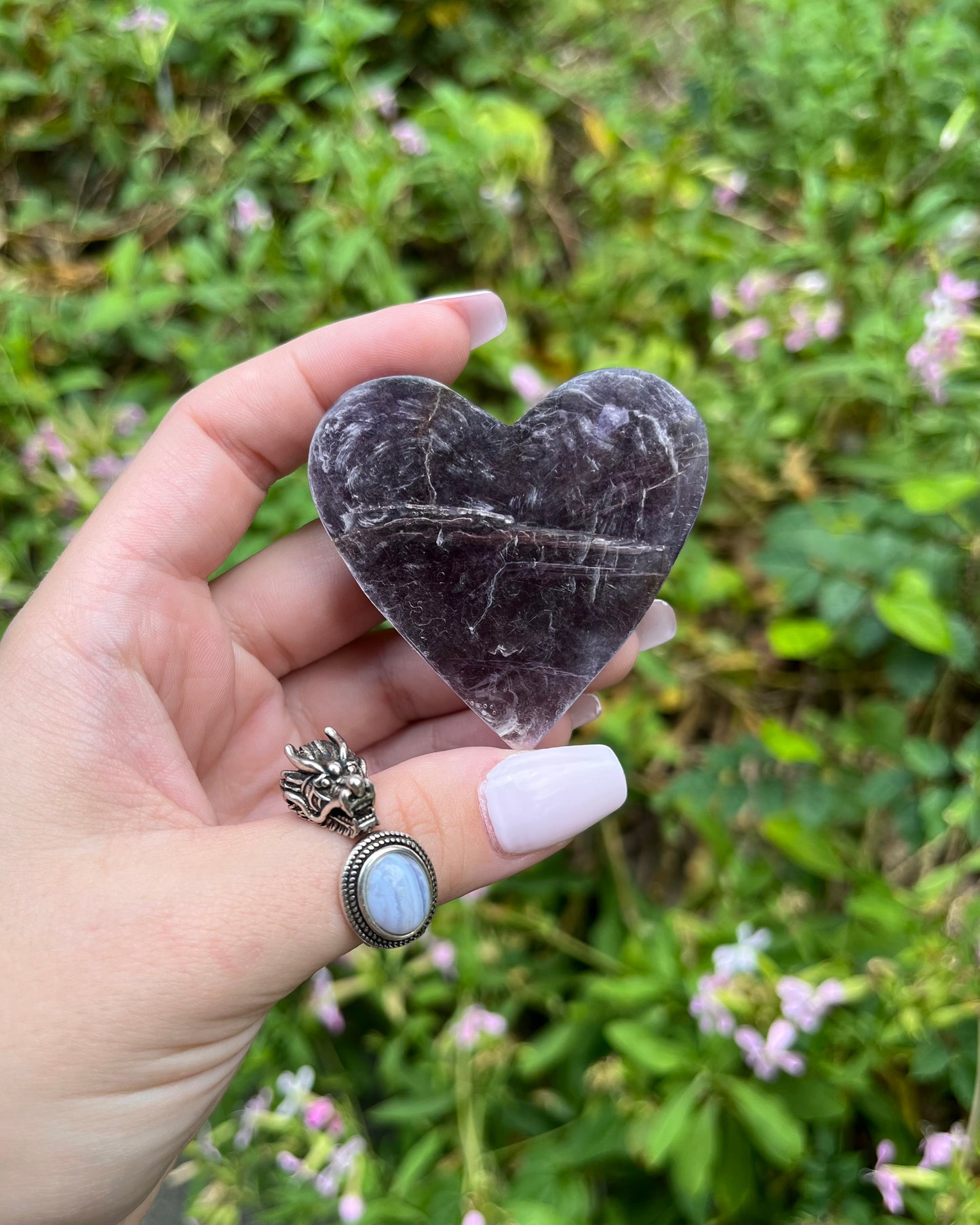 Lepidolite Hearts