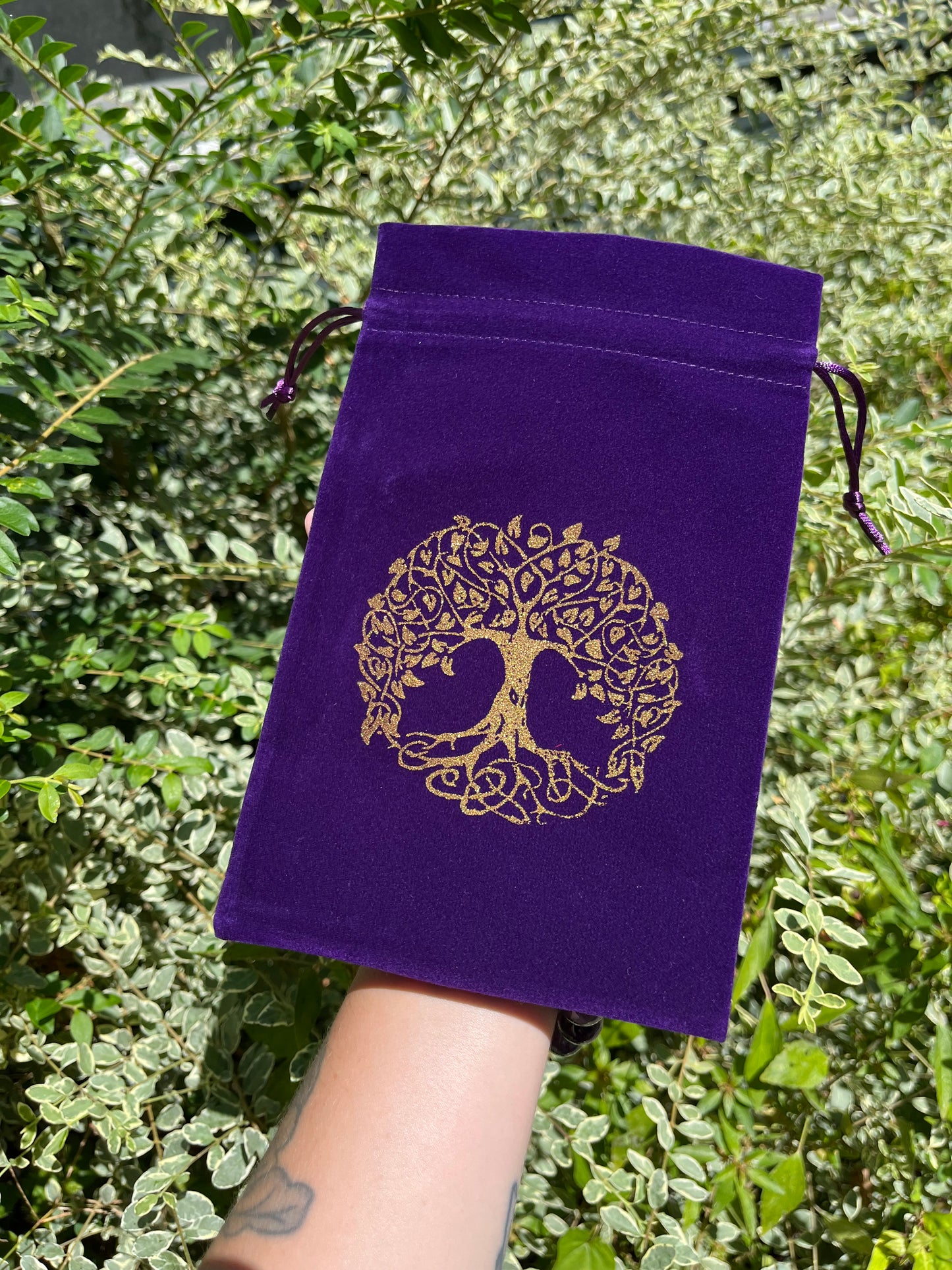 Purple Drawstring Pouch