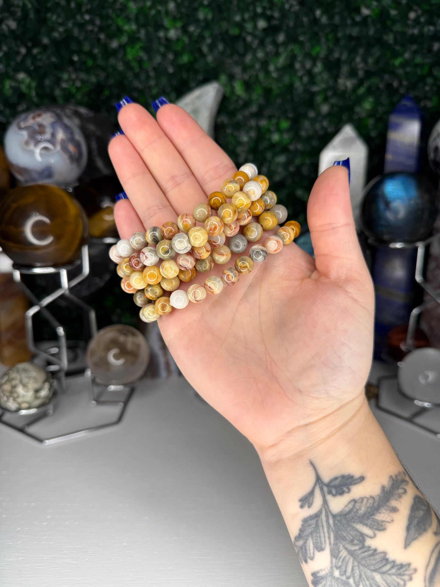 Crazy Lace Agate Bracelets