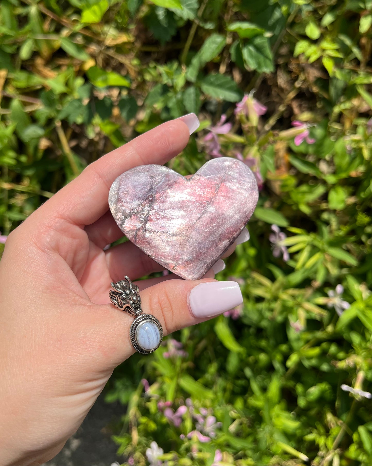 Lepidolite Hearts