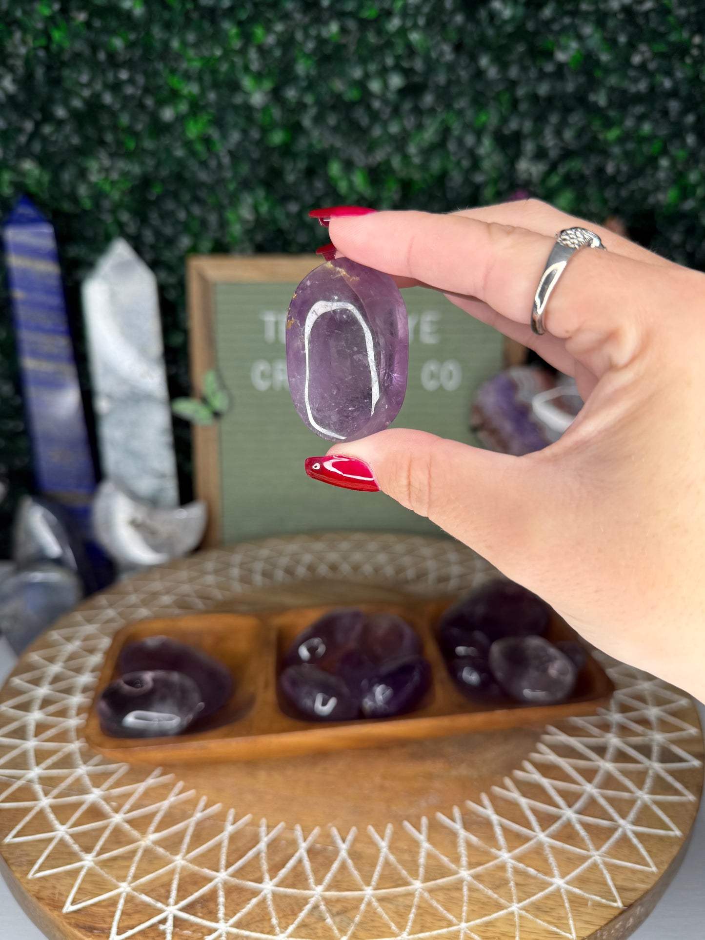 Amethyst Palm Stones