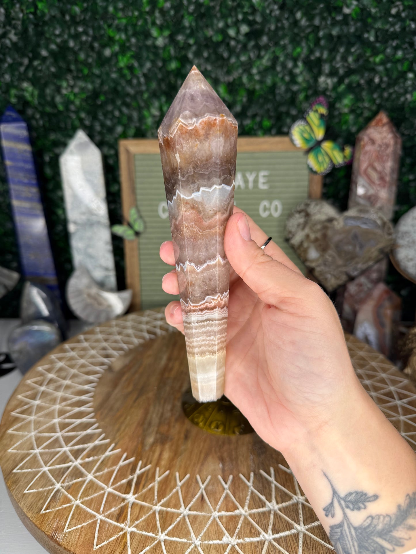 Amethyst Mixed Crazy Lace Agate Wand