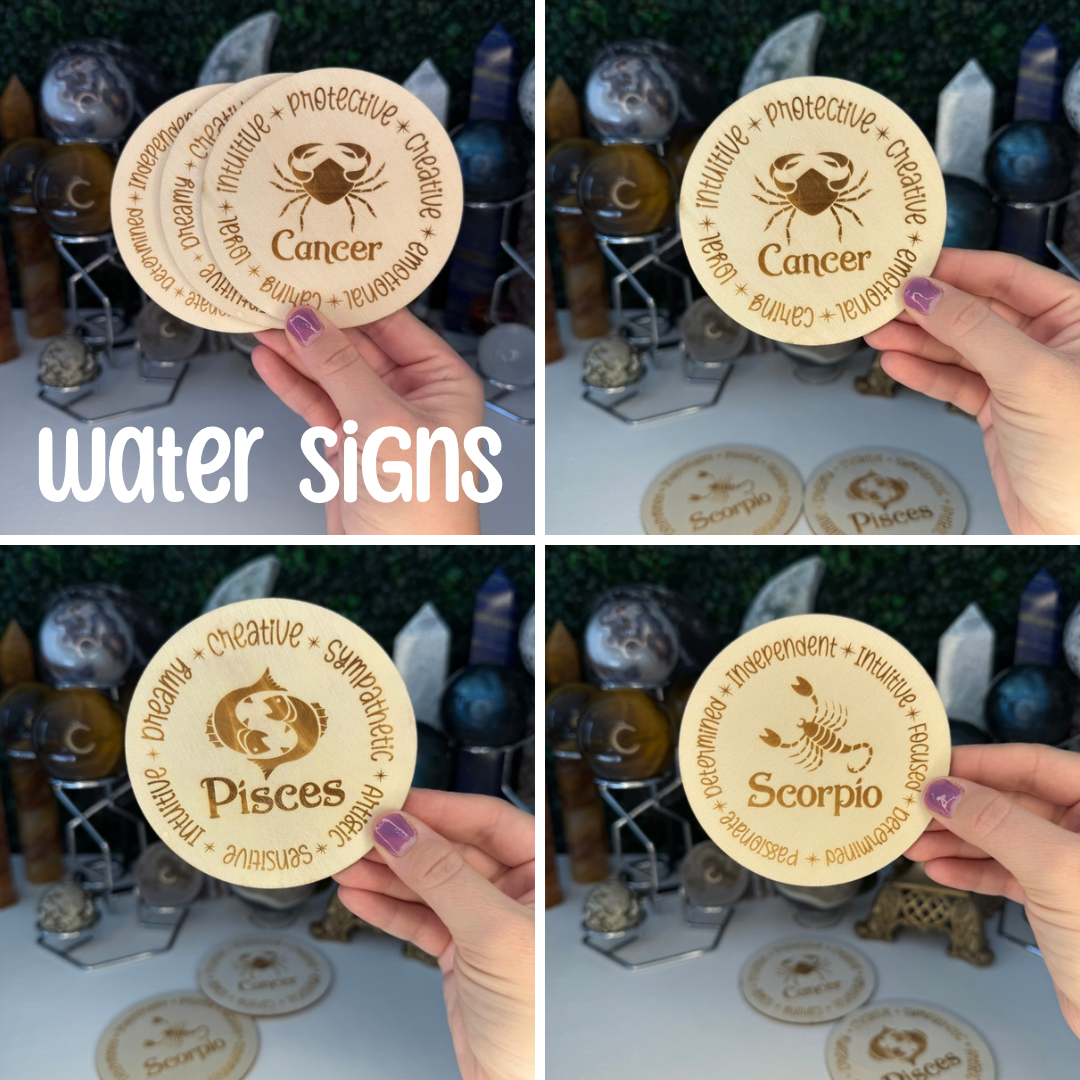 Zodiac Wooden Coasters