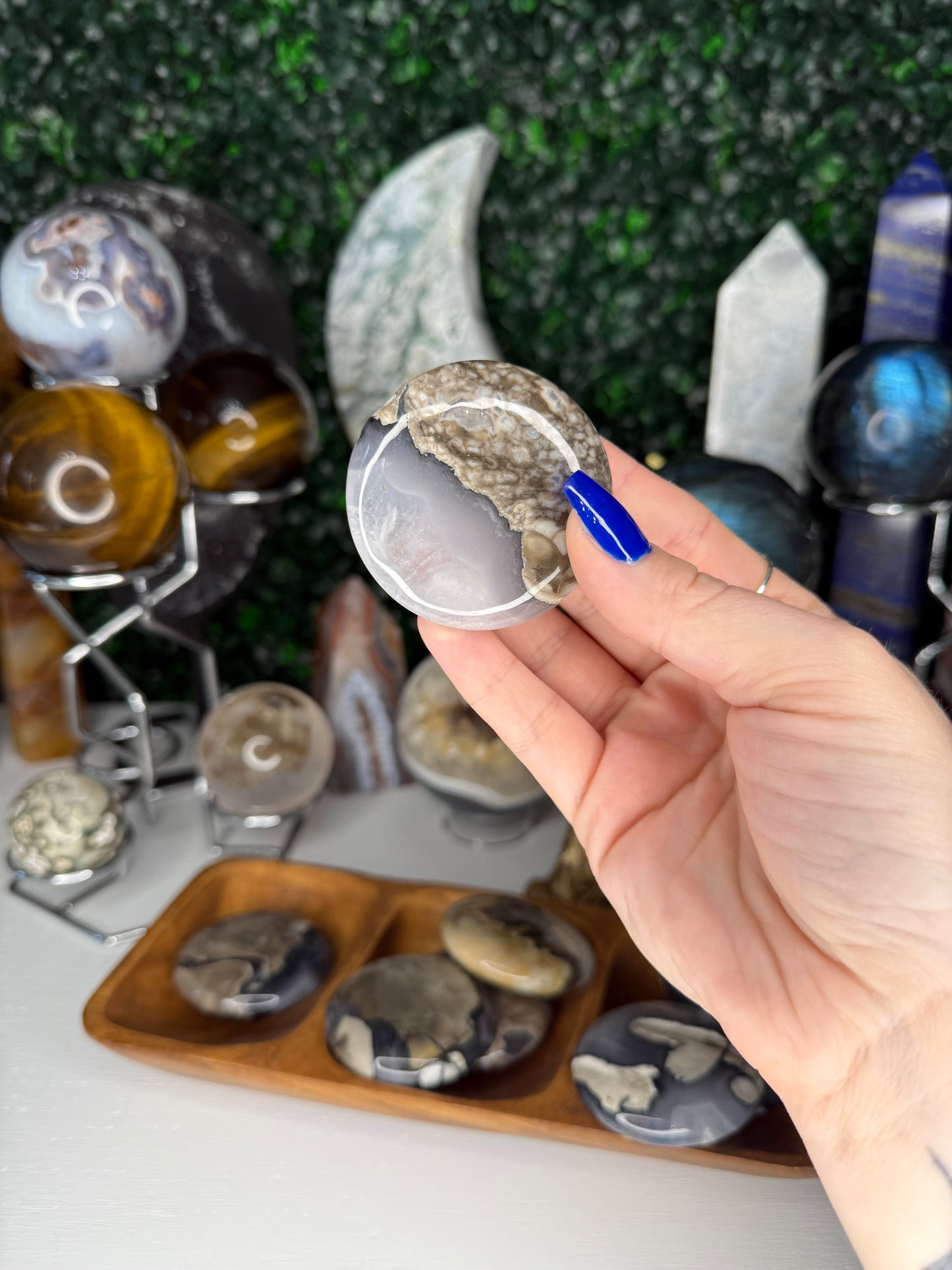 Volcano Agate Palm Stones