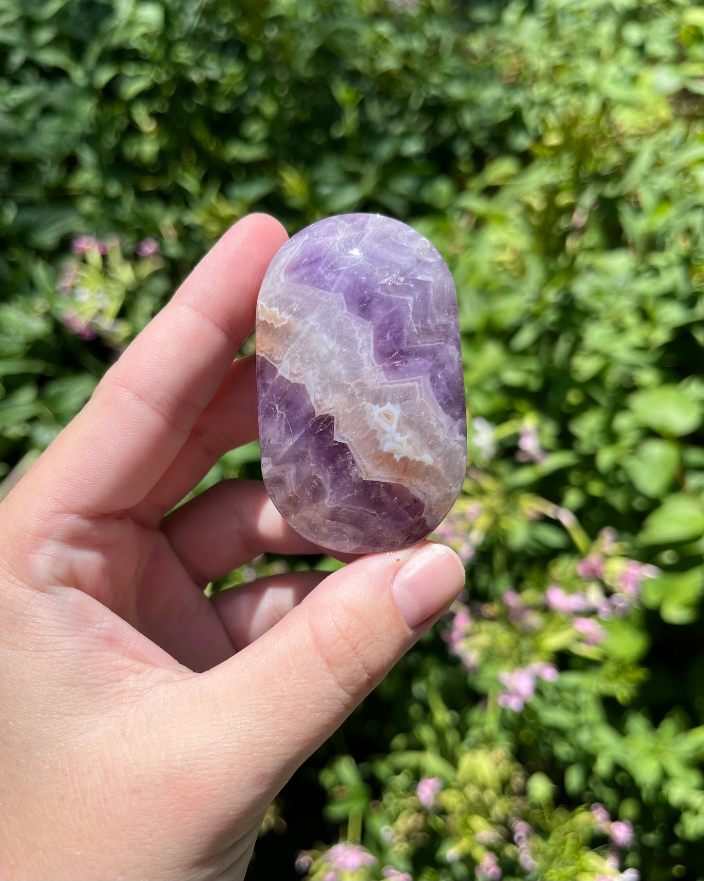 Amethyst Agate Palm Stones