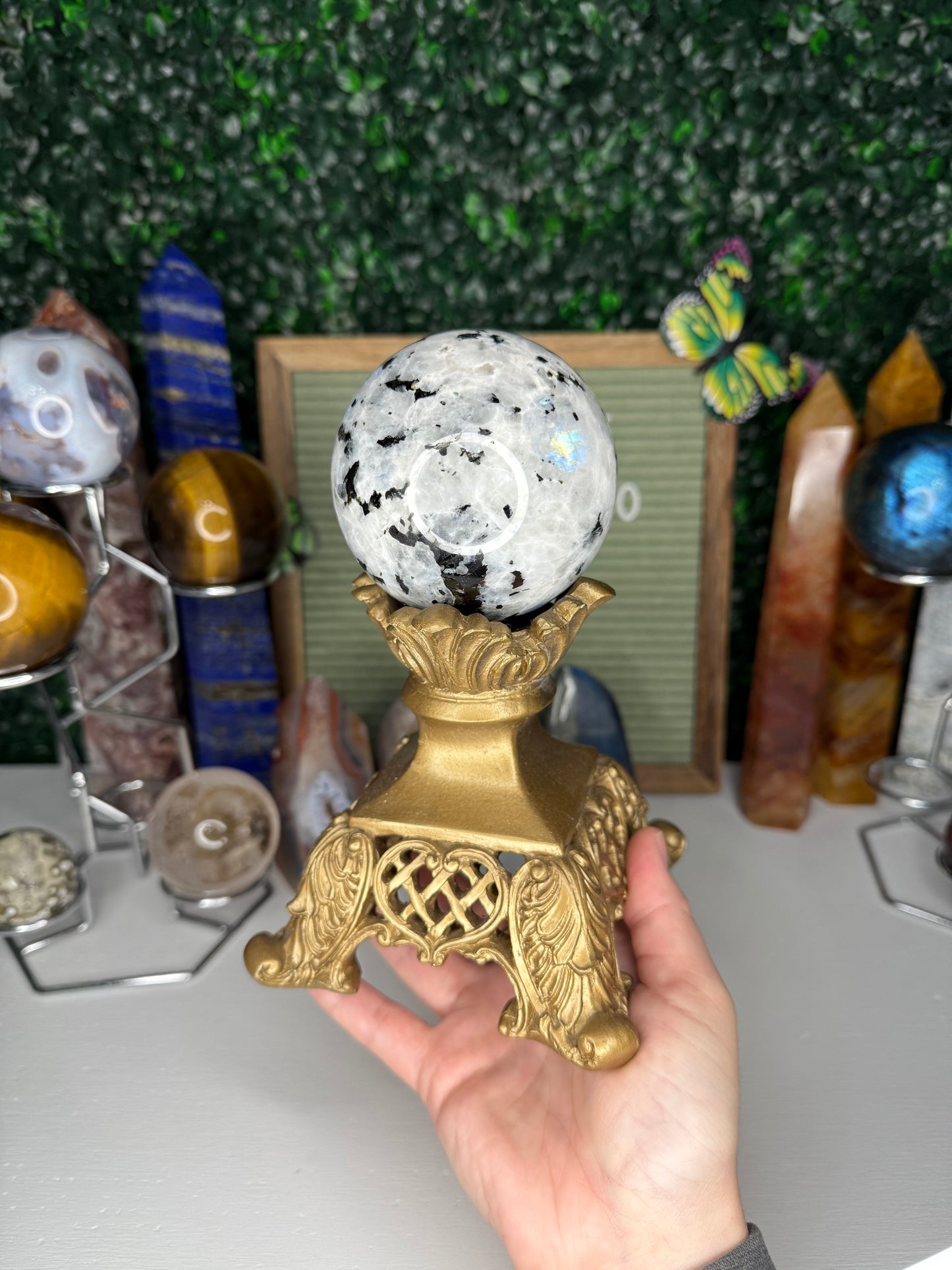 Rainbow Moonstone Sphere