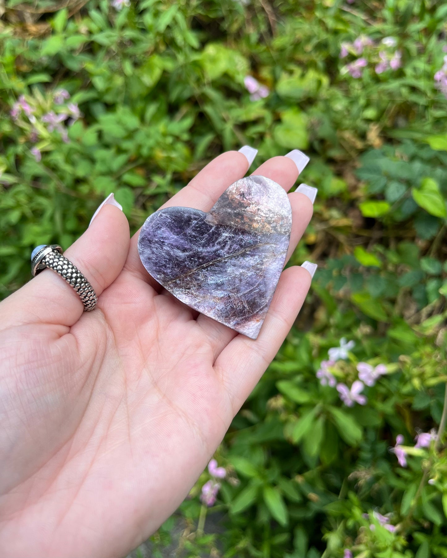 Lepidolite Hearts