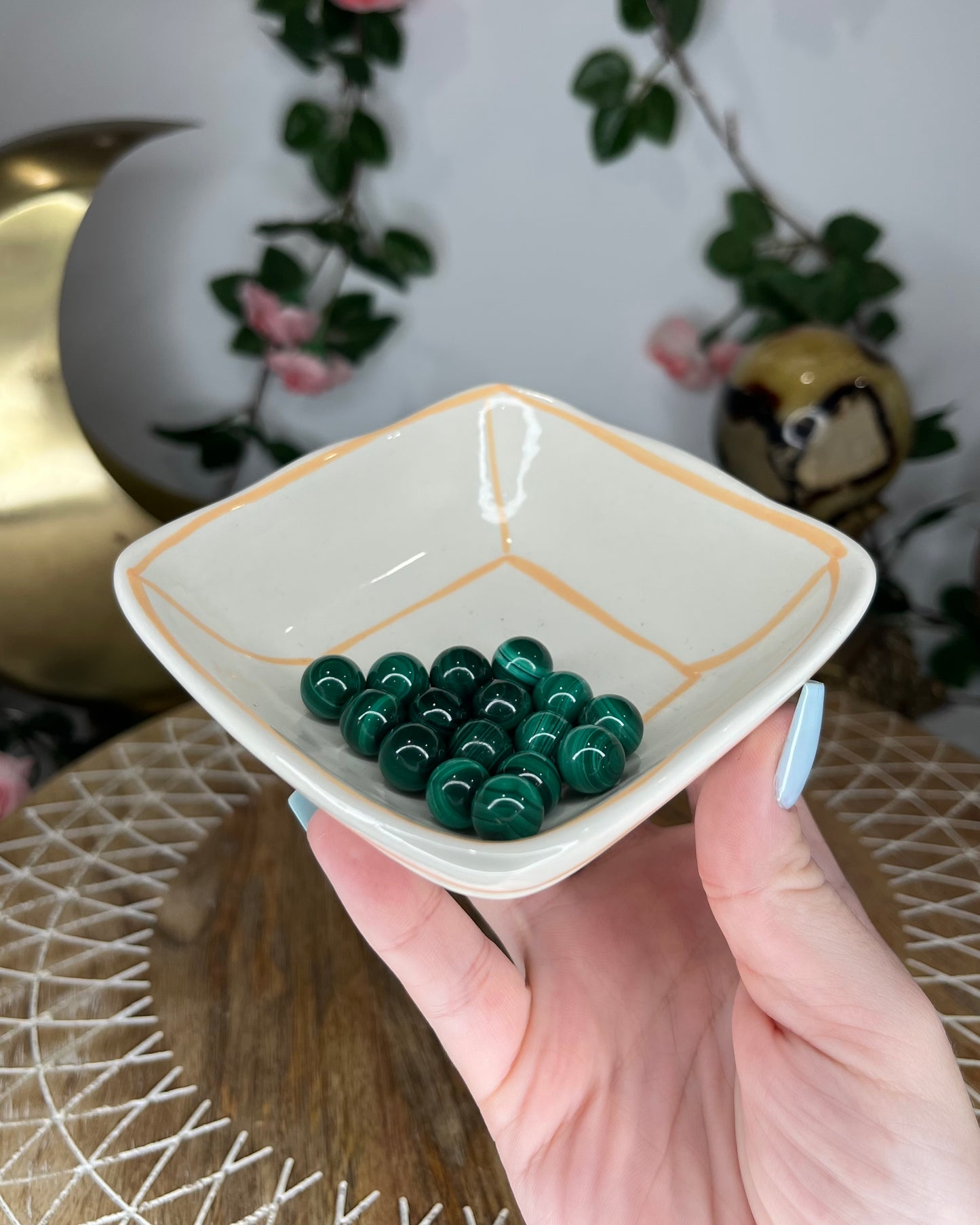 Mini Malachite Spheres