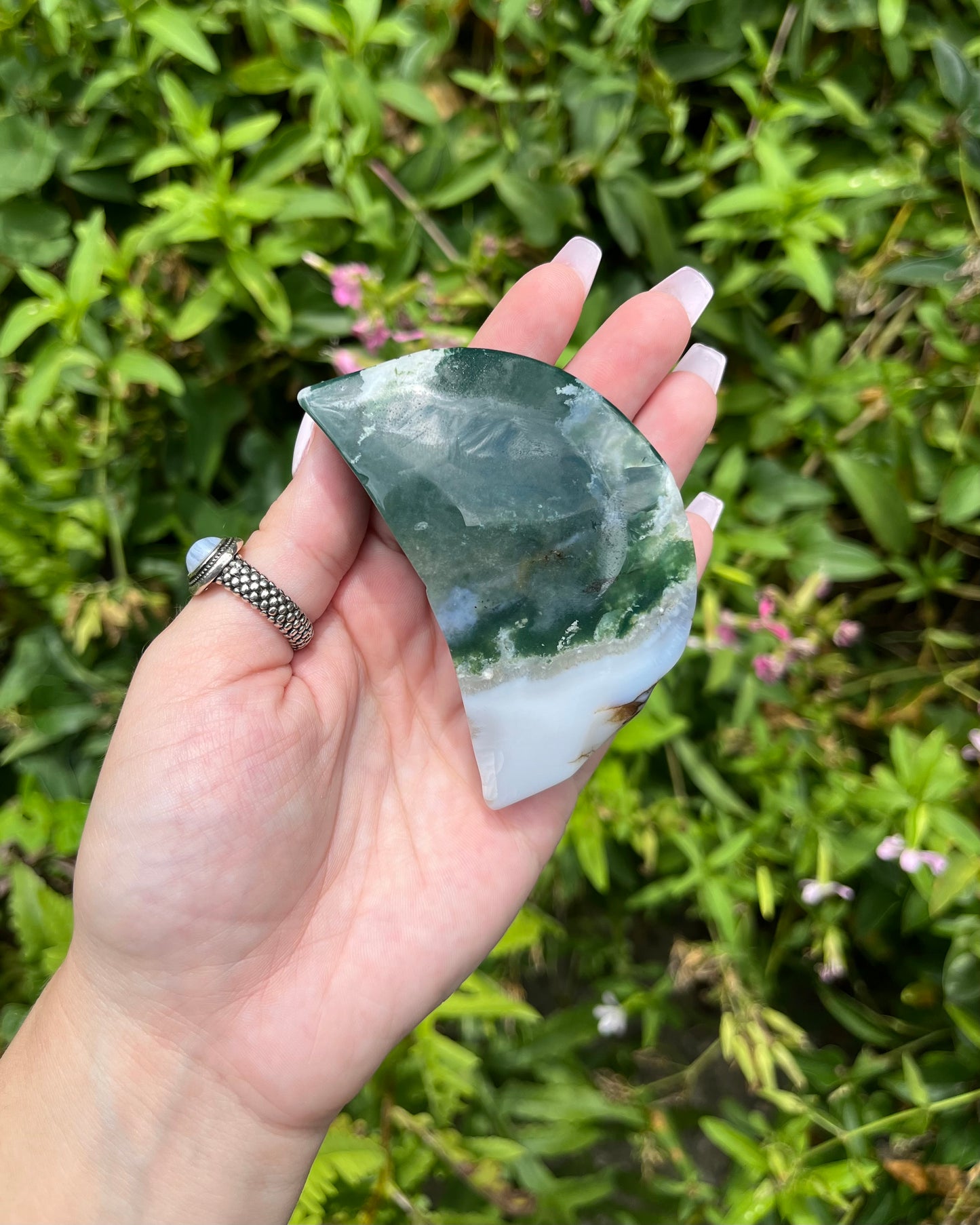 Moss Agate Moons